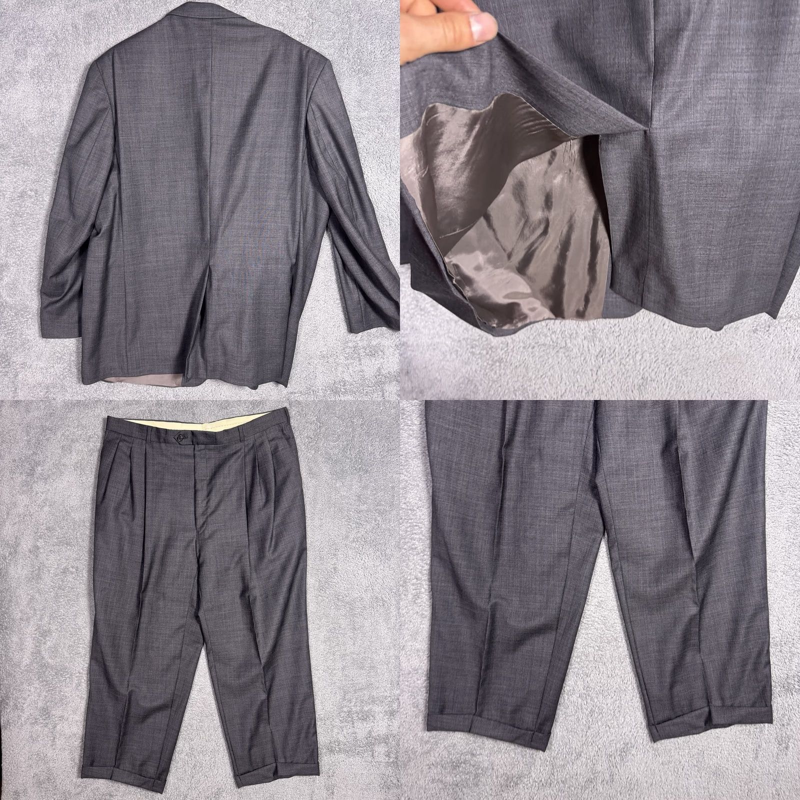 Ralph Lauren Ralph Lauren Suit Men 52R 38x26 2 Piece Set Glen Check 100% Pure New Wool Size 52R - 9 Thumbnail