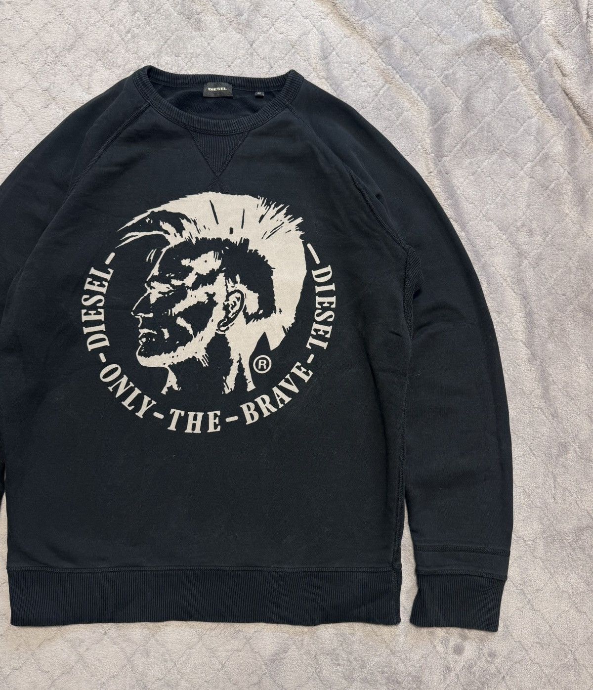 Diesel × Vintage Vintage y2k Diesel Big Logo Sweatshirt Size US M / EU 48-50 / 2 - 3 Thumbnail