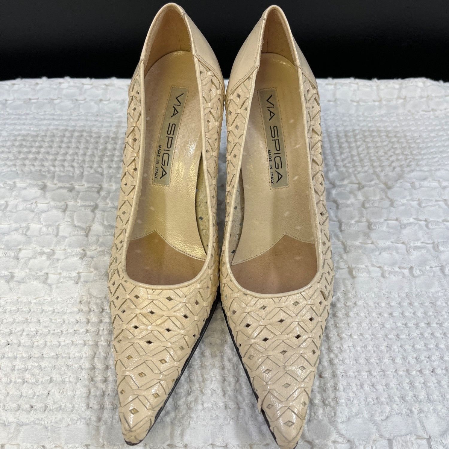 Other Via Spiga Women's Beige Leather Shoes/Heels Size 6M SKU 5134 Size US 6 / IT 36 - 1 Thumbnail