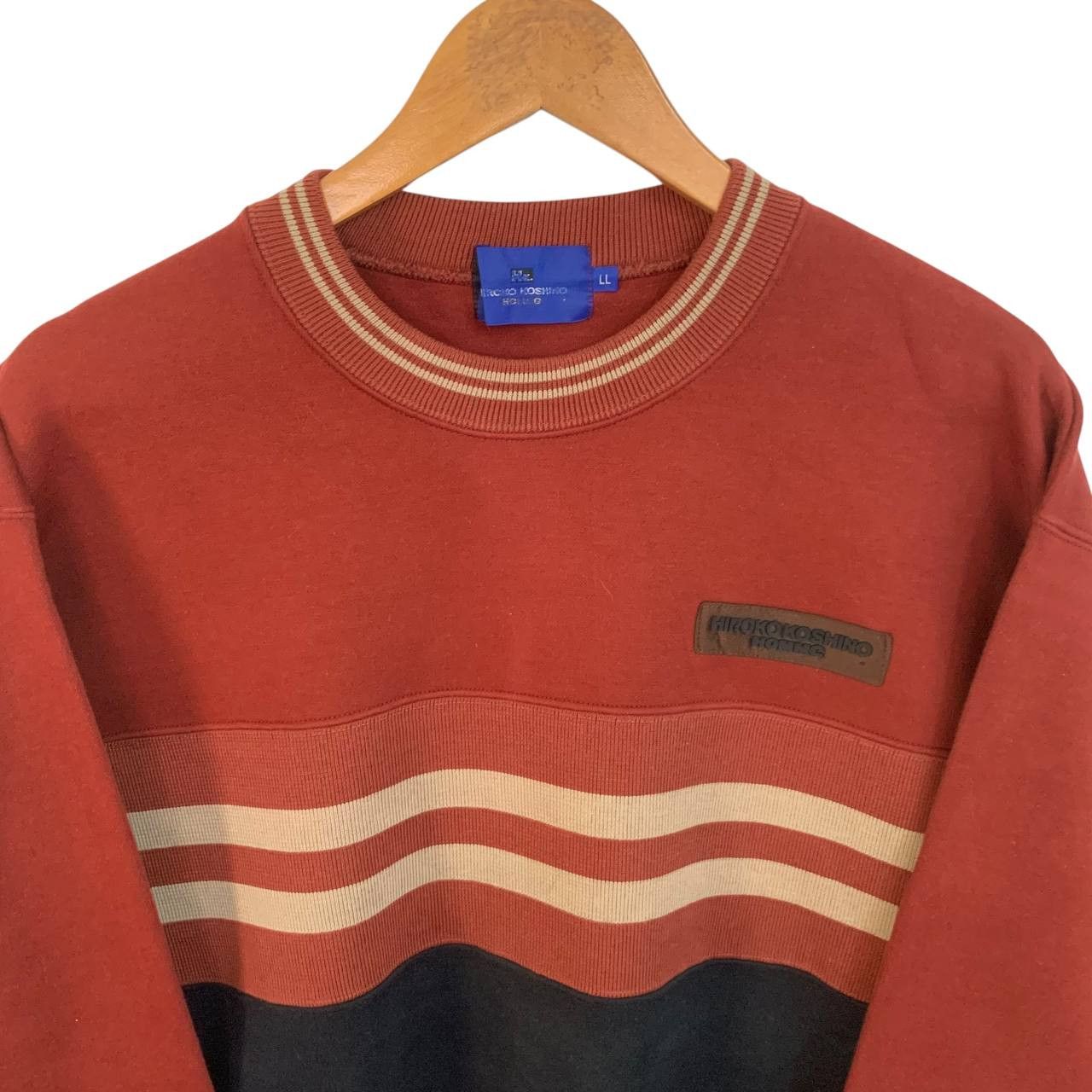 Hiroko Koshino Homme Vintage Hiroko Koshino Sweatshirt Stripe Large Size US L / EU 52-54 / 3 - 2 Thumbnail