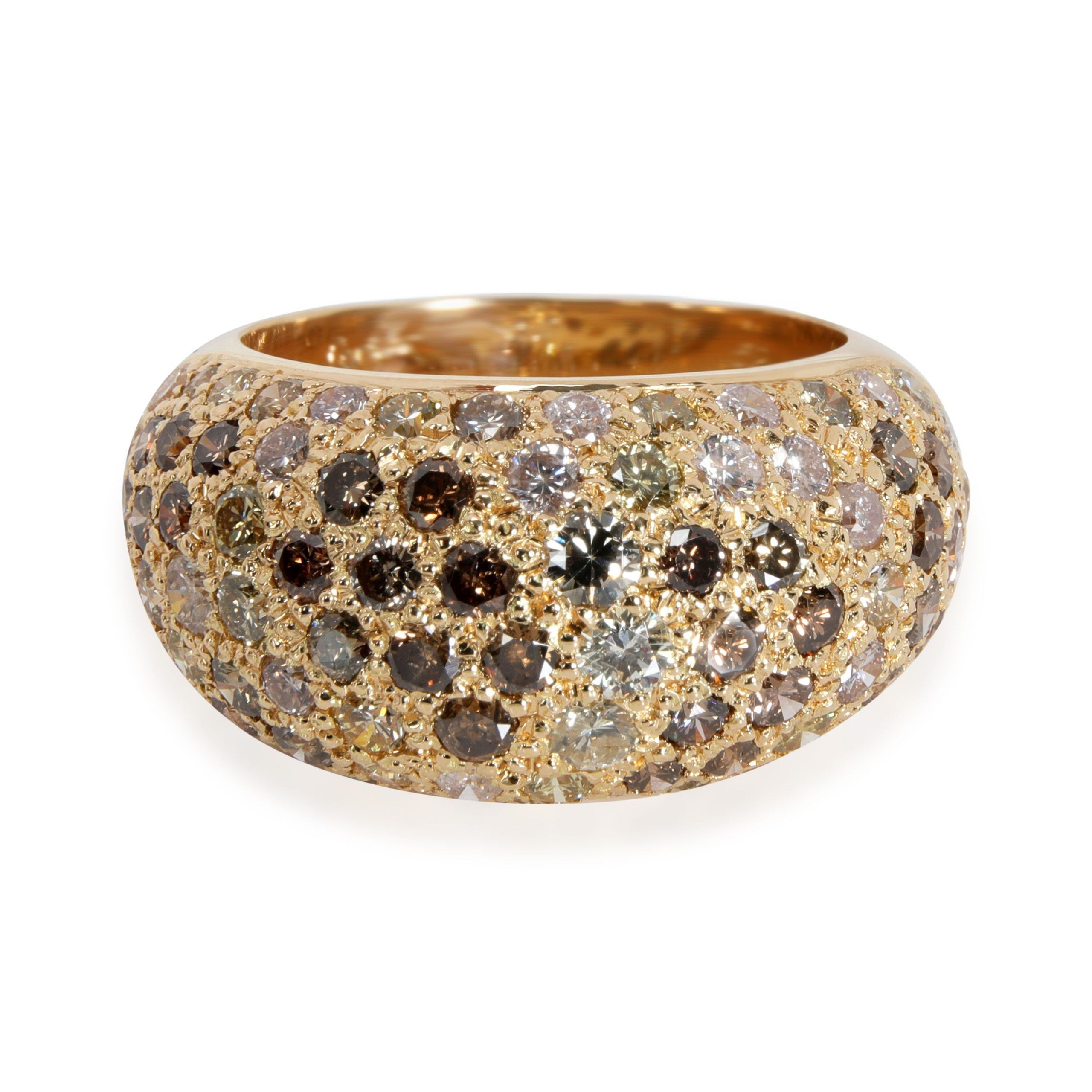 image of Cartier Sauvage Diamond Dome Ring In 18K Yellow Gold 0.85 Ctw, Women's