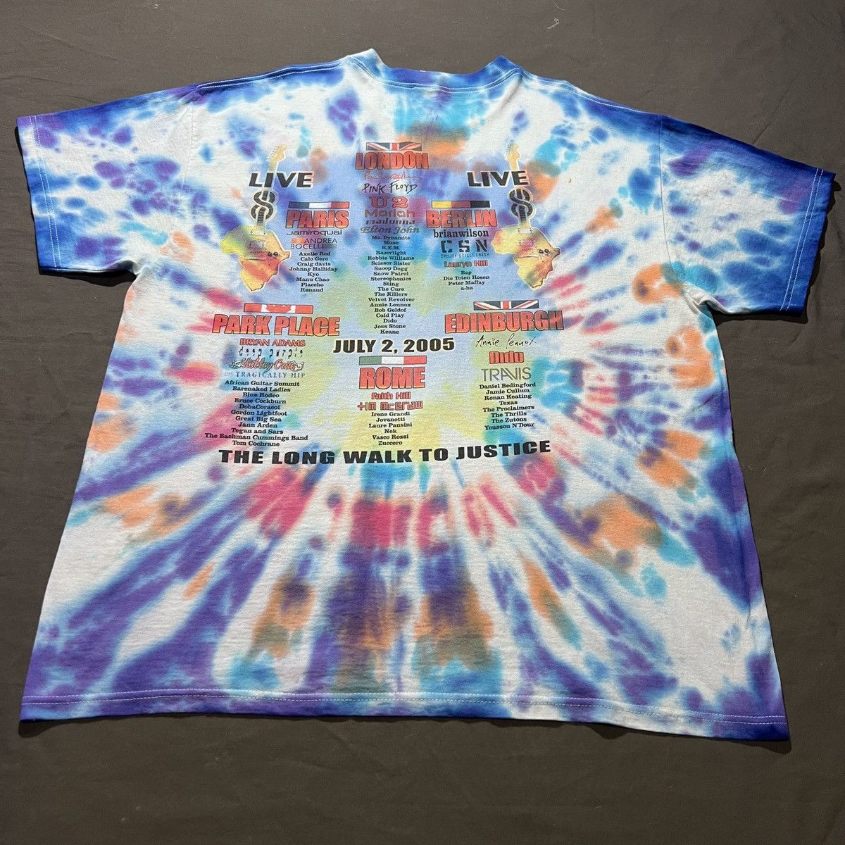 Band Tees Vintage Y2K Live Aid 8 XL Dido Linkin Park Stevie Wonder Size US XL / EU 56 / 4 - 5 Thumbnail