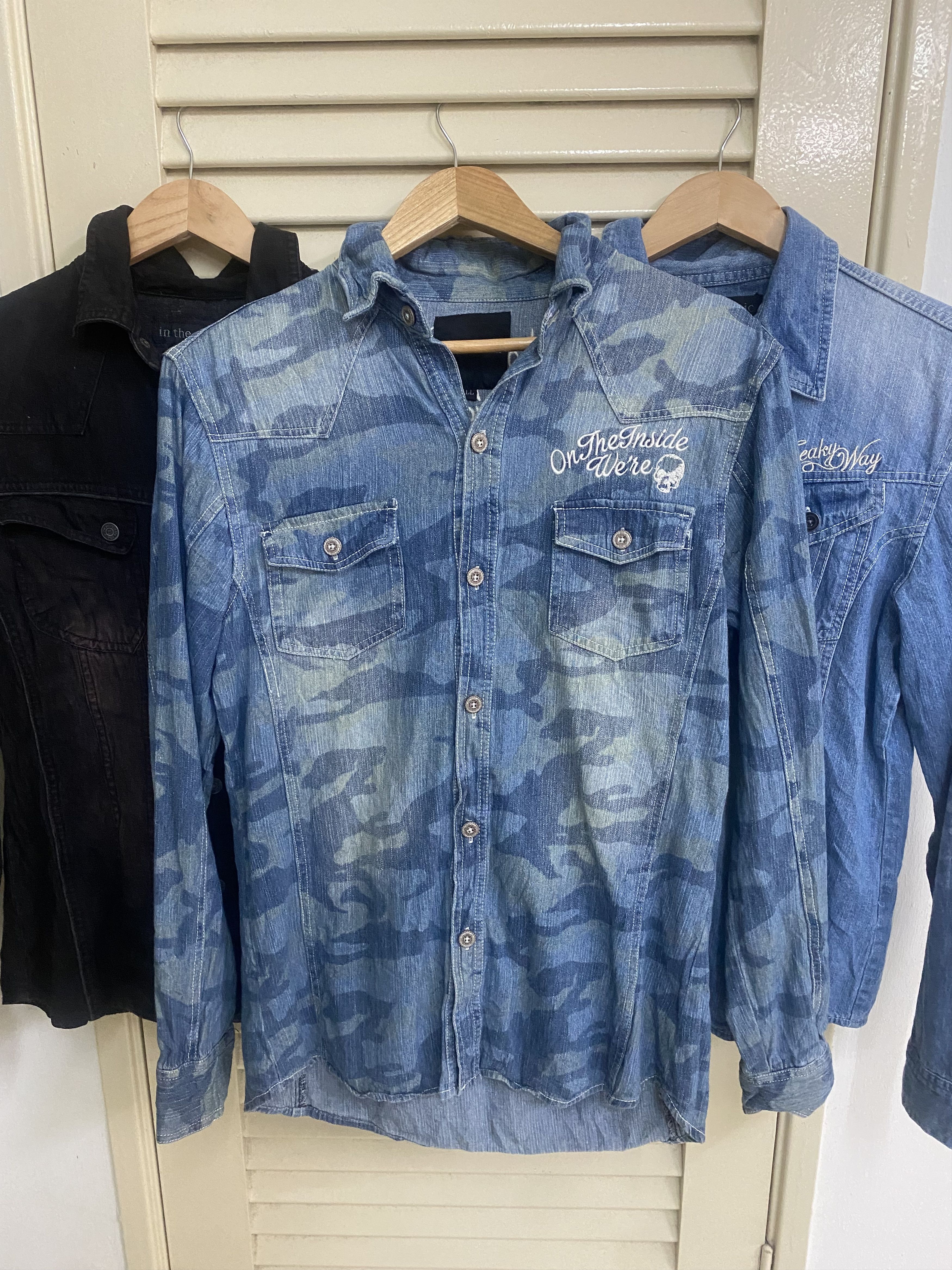 In The Attic Japanese Lots of 3 Denim Shirt Punkers Seditionaries Size US L / EU 52-54 / 3 - 2 Thumbnail