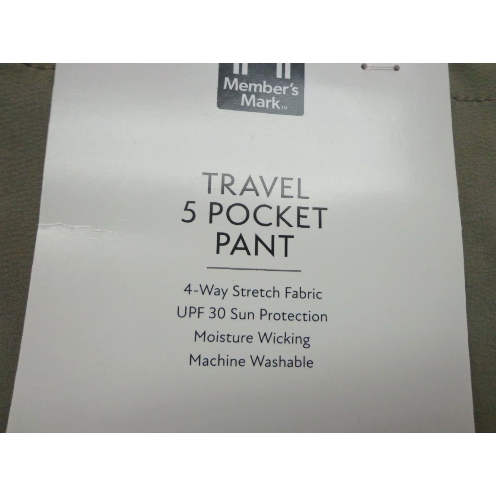 Vintage Member's Mark Men Travel Pants Gray Bisque UPF 30 Sun Protection 32 x 32 Pants Mens Straight 5 Pocket Travel Pants (and include?) Size US 32 / EU 48 - 2 Thumbnail