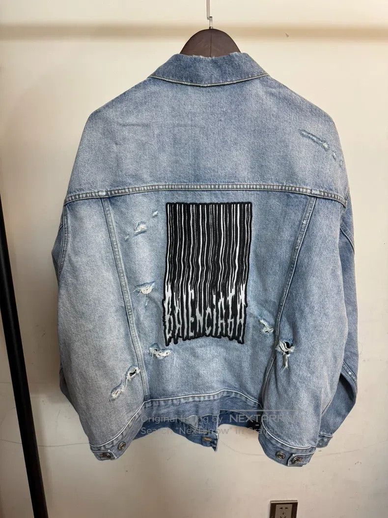 Balenciaga Balenciaga Waterfall Blue Denim Jacket Size US XS / EU 42 / 0 - 2 Thumbnail