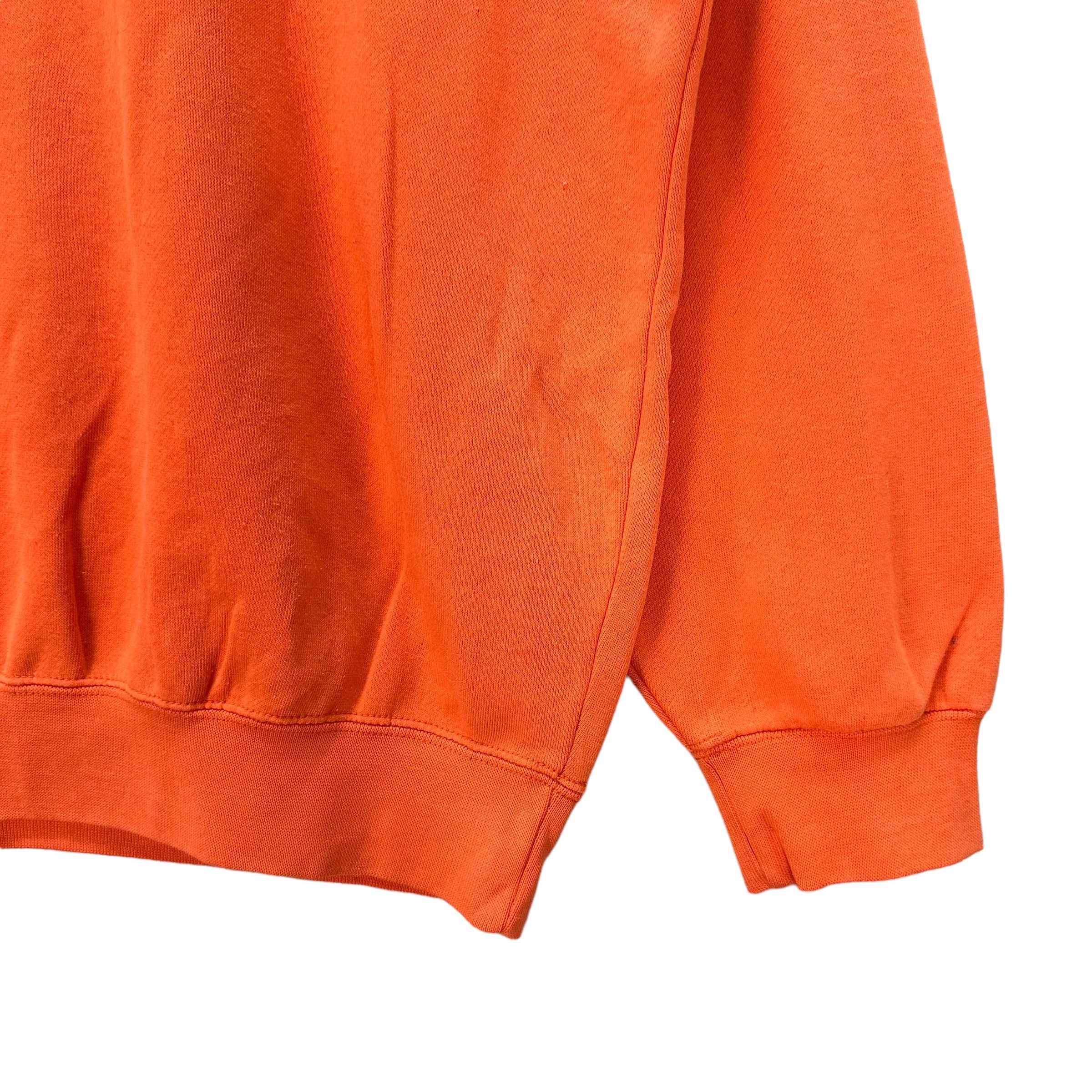 Japanese Brand DJ FREE EMBROIDERY BIG LOGO ORANGE SWEATSHIRT #8700-021 Size US L / EU 52-54 / 3 - 8 Thumbnail