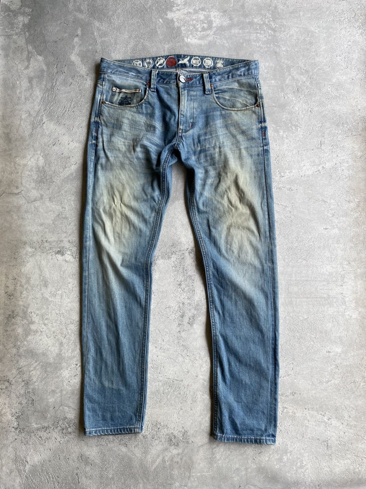 Edwin Edwin Edokatsu Distressed Selvedge Denim Size US 33 - 1 Thumbnail