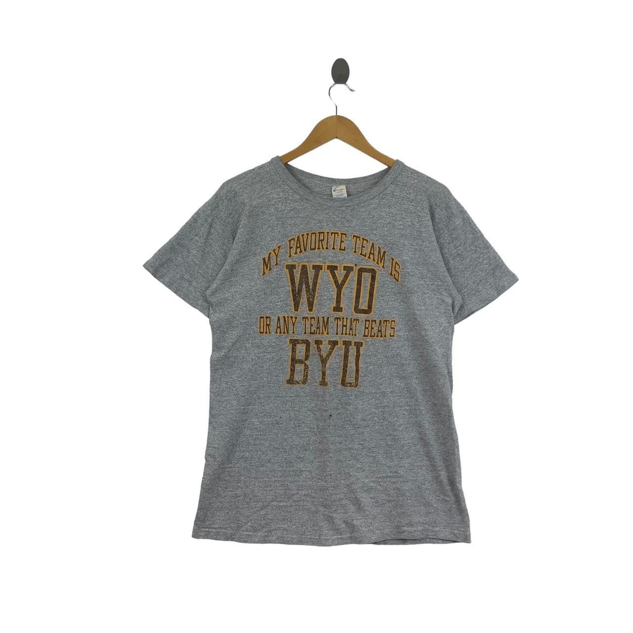 Champion Vintage CHAMPION x UNIVERSITY WYOMING Tee Shirt Top Size L / US 10 / IT 46 - 1 Thumbnail