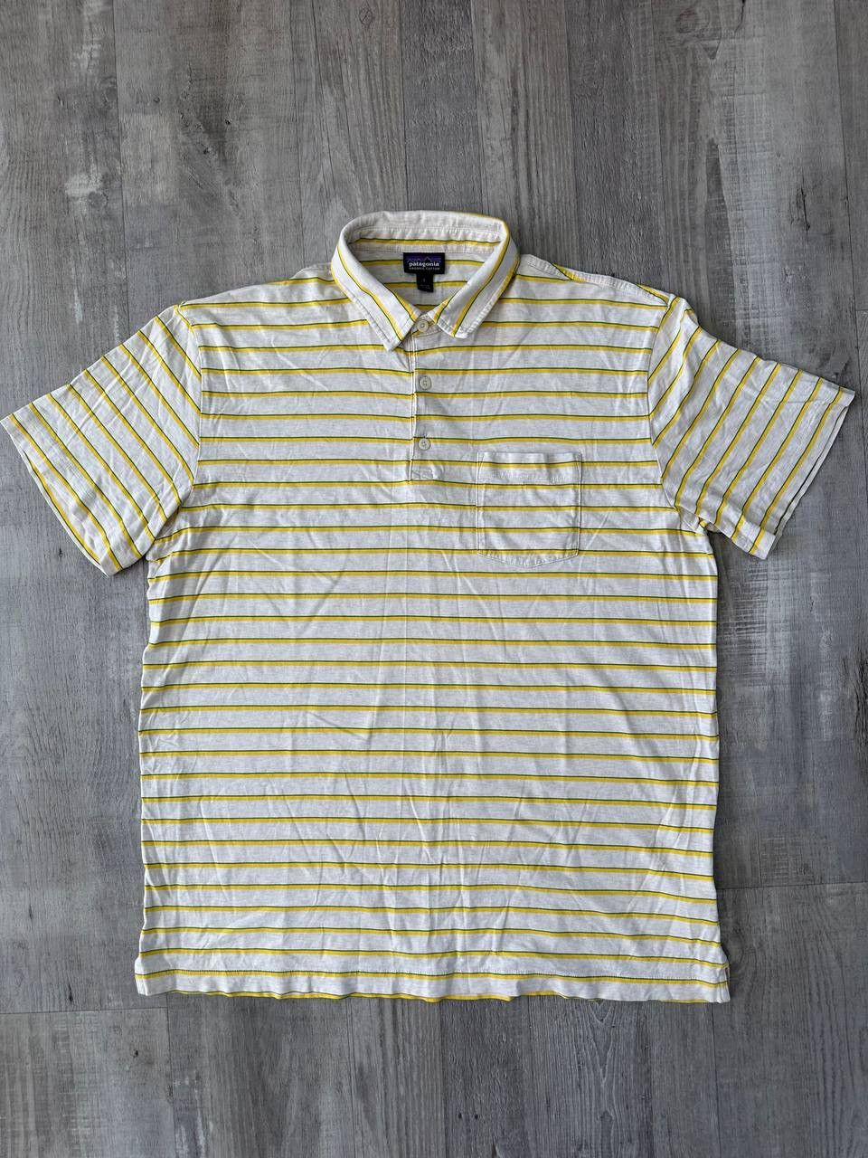 Patagonia Patagonia Striped Polo Shirt - Yellow/White Size US L / EU 52-54 / 3 - 1 Thumbnail