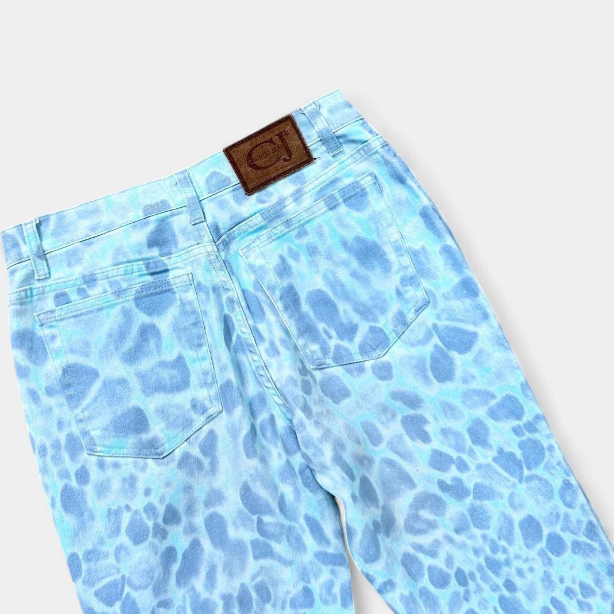 Other Cavalli Jeans Blue Animal Print Jeans Size 27" / US 4 / IT 40 - 5 Thumbnail