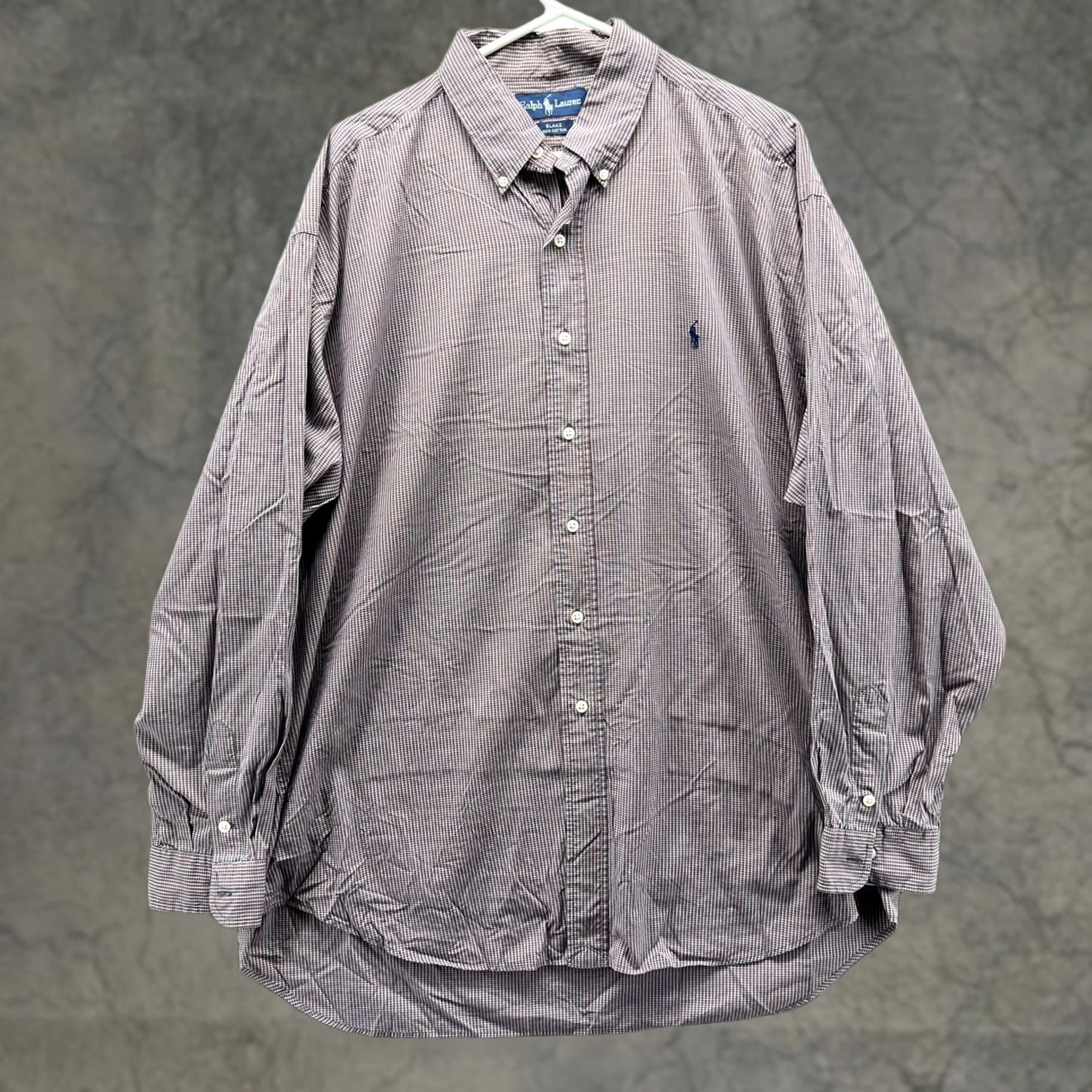 Ralph Lauren VINTAGE Ralph Lauren Shirt Mens XL Red Check Button Front Woven Gingham Oxford Size US XL / EU 56 / 4 - 1 Thumbnail