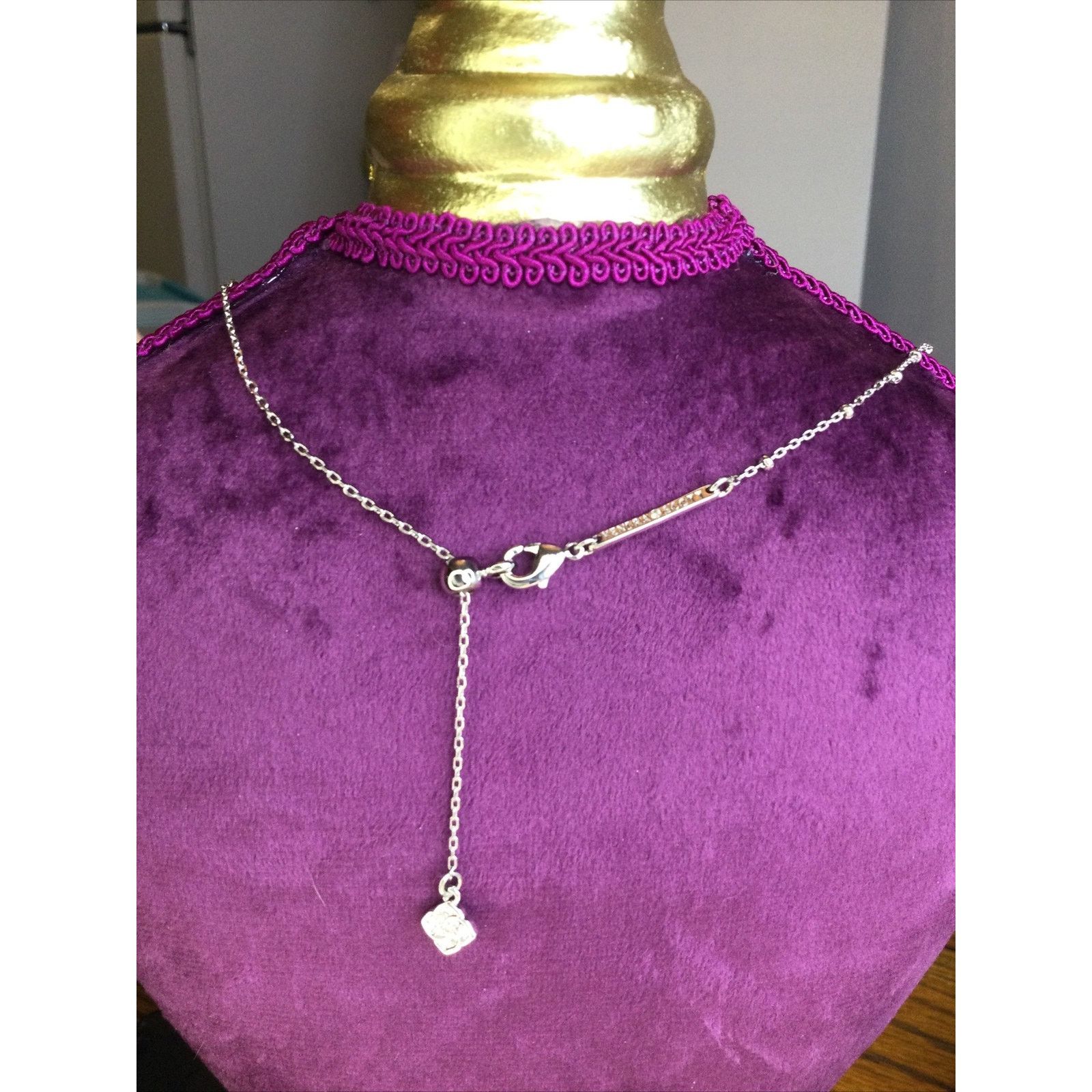Kendra Scott Kendra Scott Football Helmet Pendant Necklace Rhodium Ivory Size ONE SIZE - 2 Thumbnail