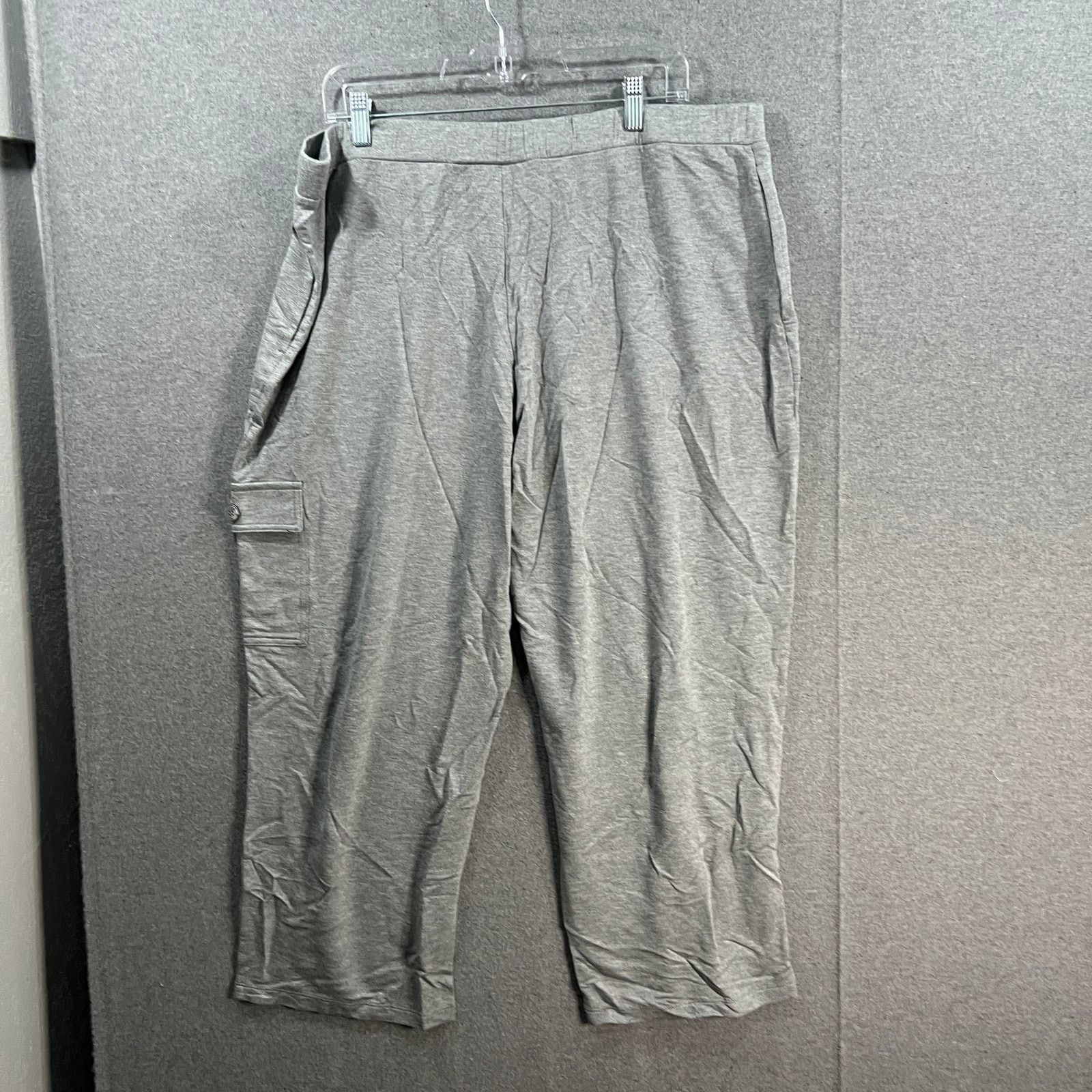 Other Susan Graver Weekend Regular Jersey Knit Crop Cargo Pants H Size 38" / US 16 / IT 52 - 1 Thumbnail