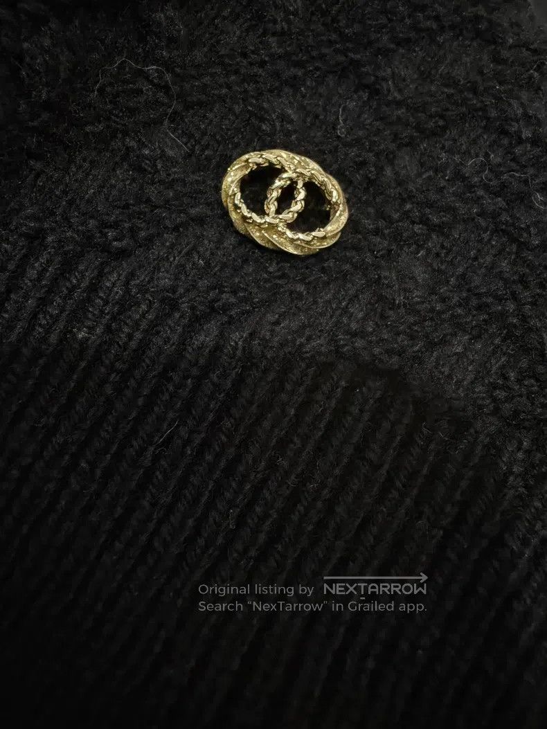 Chanel Chanel Leather chain off-the-shoulder black sweater Size XS / US 0-2 / IT 36-38 - 3 Thumbnail