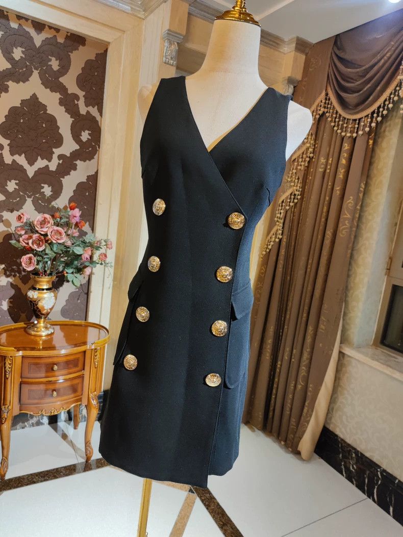 Versace Versace Medusa gold buckle suit vest dress dress Size M / US 6-8 / IT 42-44 - 3 Thumbnail