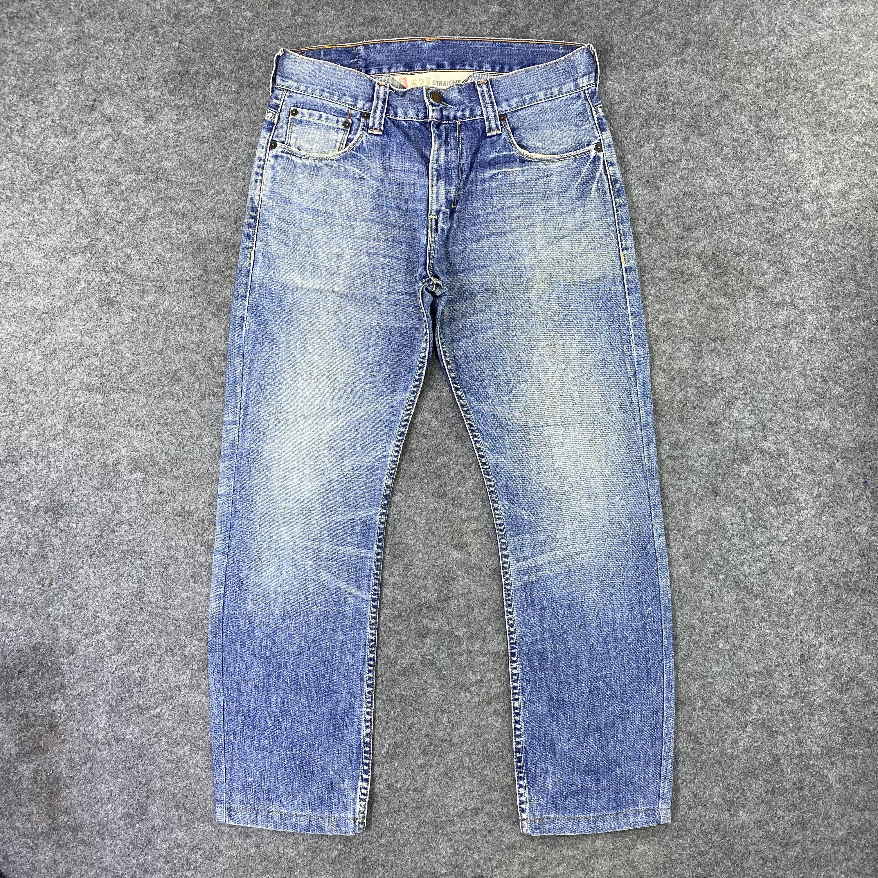 Jean × Levi's × Vintage Vintage Levis 523 Straight Blue Wash Jeans-J1144 Size US 32 / EU 48 - 2 Thumbnail