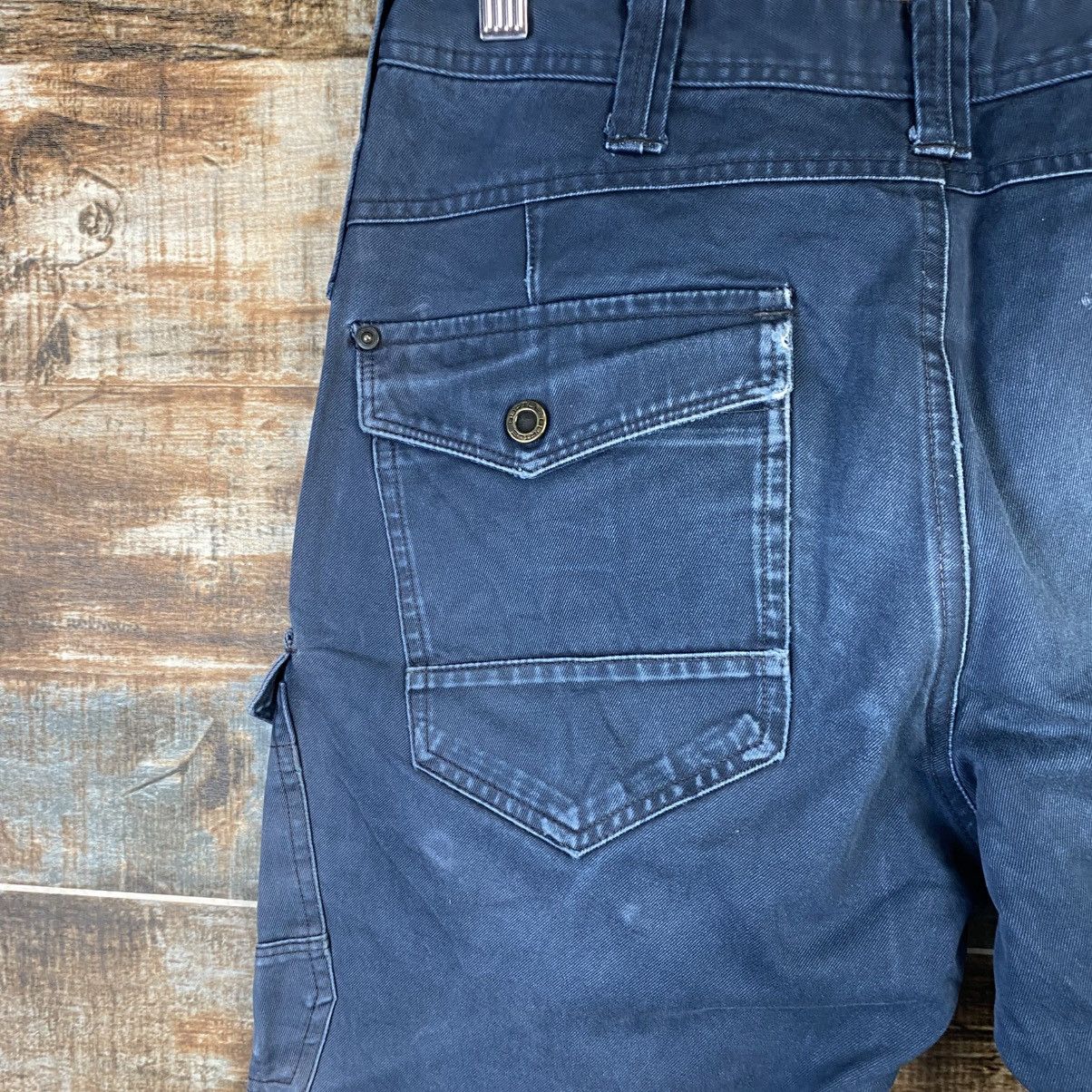 Japanese Brand DL Burtle Dark Blue Cargo Multipocket Pants #C944 Size US 27 - 18 Thumbnail