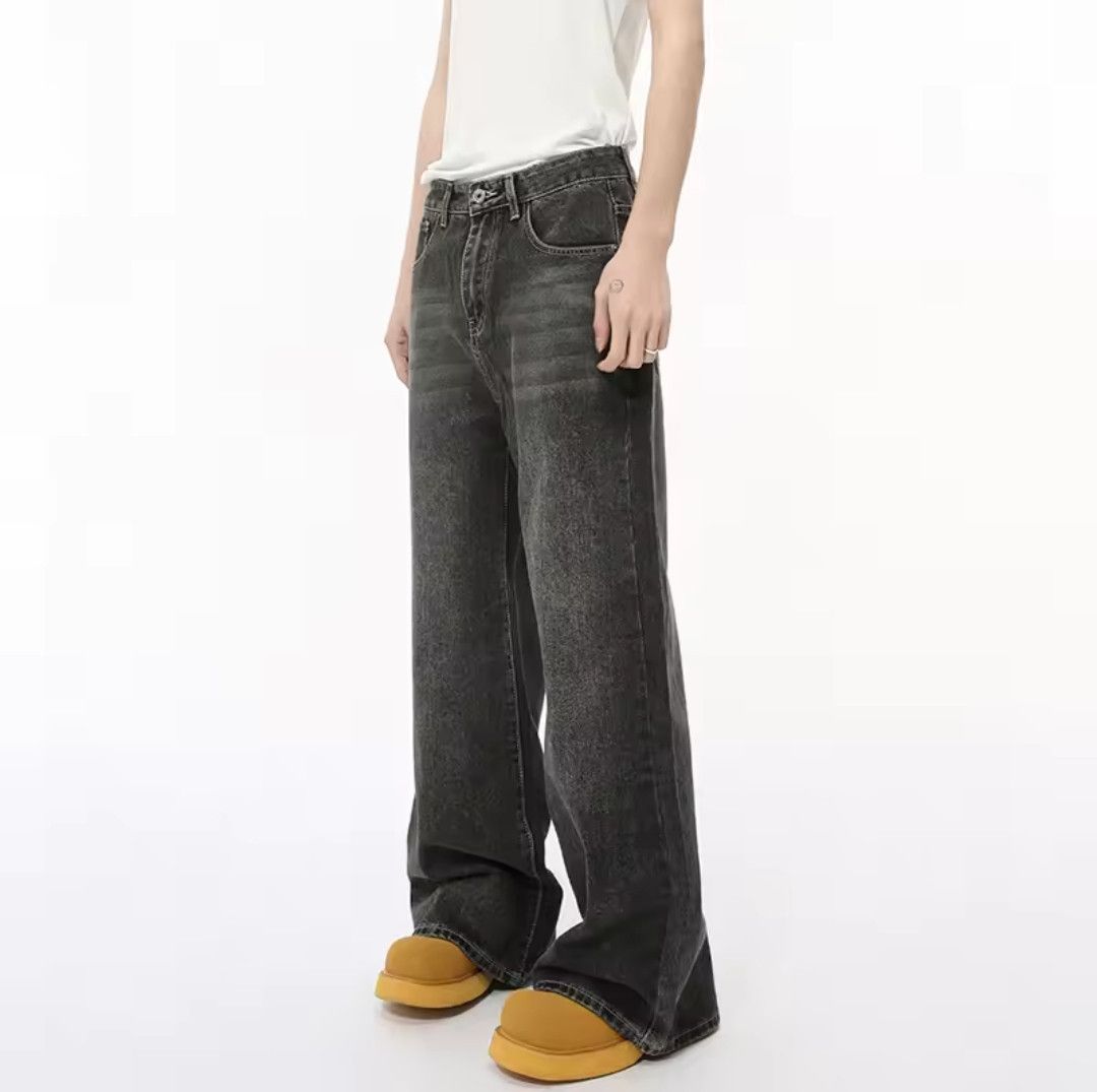 Japanese Brand × Jean Men Jeans Droop Washed Pockets Size US 31 - 4 Thumbnail