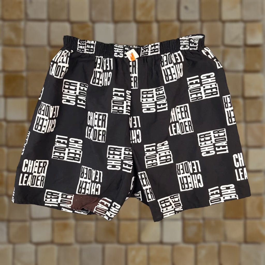 Salem Sportswear VINTAGE 90s Cheer Leader Black Checked Women's Medium Stretch Waist Athletic Gym Shorts Size 32" / US 10 / IT 46 - 1 Thumbnail