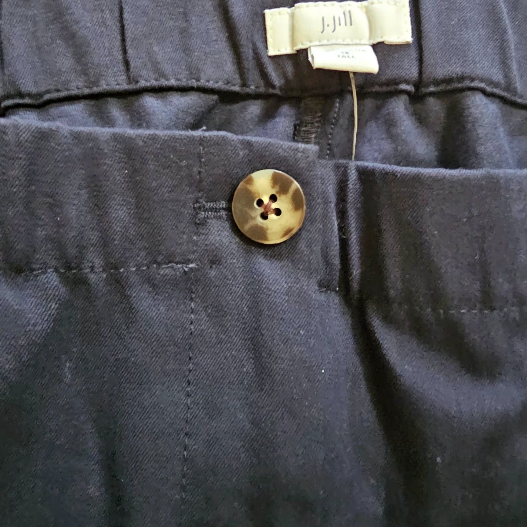 J. Jill J Jill Pants Women 18 Tall Blue Tapered Elastic Waist Classic Career Slacks Size 40" / US 18 - 4 Thumbnail