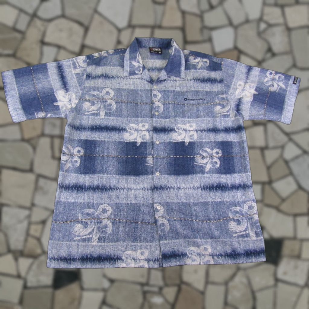 Southpole VINTAGE Southpole Shirt Mens XL Blue Button-Up Camp Hip Hop Y2K Comfort Casual Size US XL / EU 56 / 4 - 1 Thumbnail