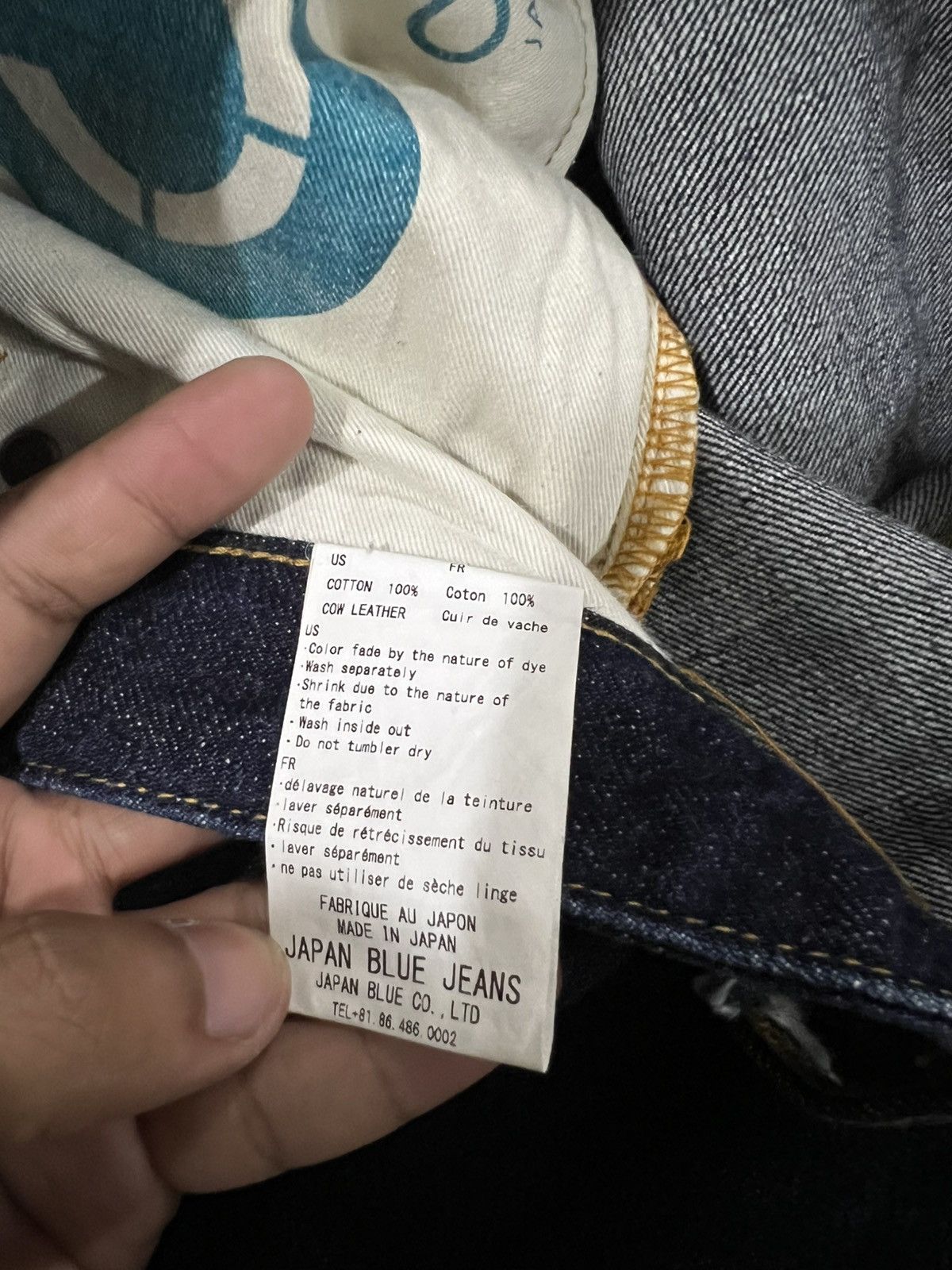 Indigo Japan Blue Jeans Japan 14.8OZ J031 Indigo Dyed Selvage Jeans Size US 30 / EU 46 - 8 Thumbnail