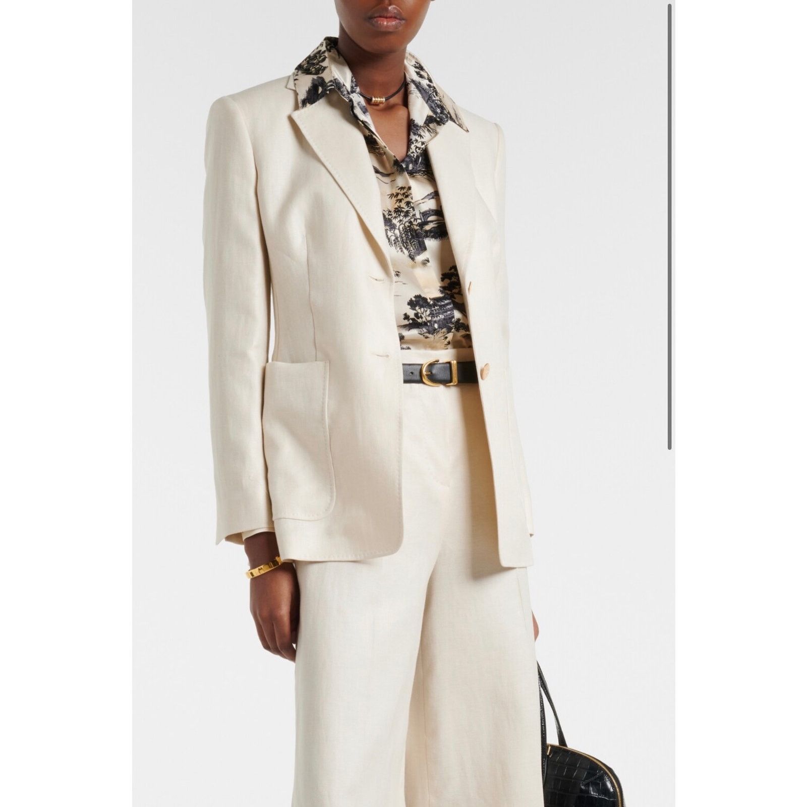 Weekend Max Mara Weekend Maxmara White Linen Suit Size XL / US 12-14 / IT 48-50 - 2 Thumbnail