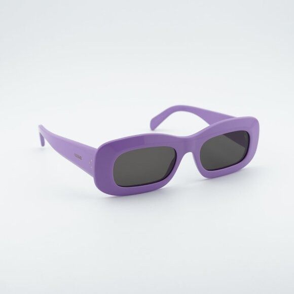 Celine Celine CL40294I 78A Sunglasses Shiny Purple Rectangle Frame Size ONE SIZE - 5 Thumbnail