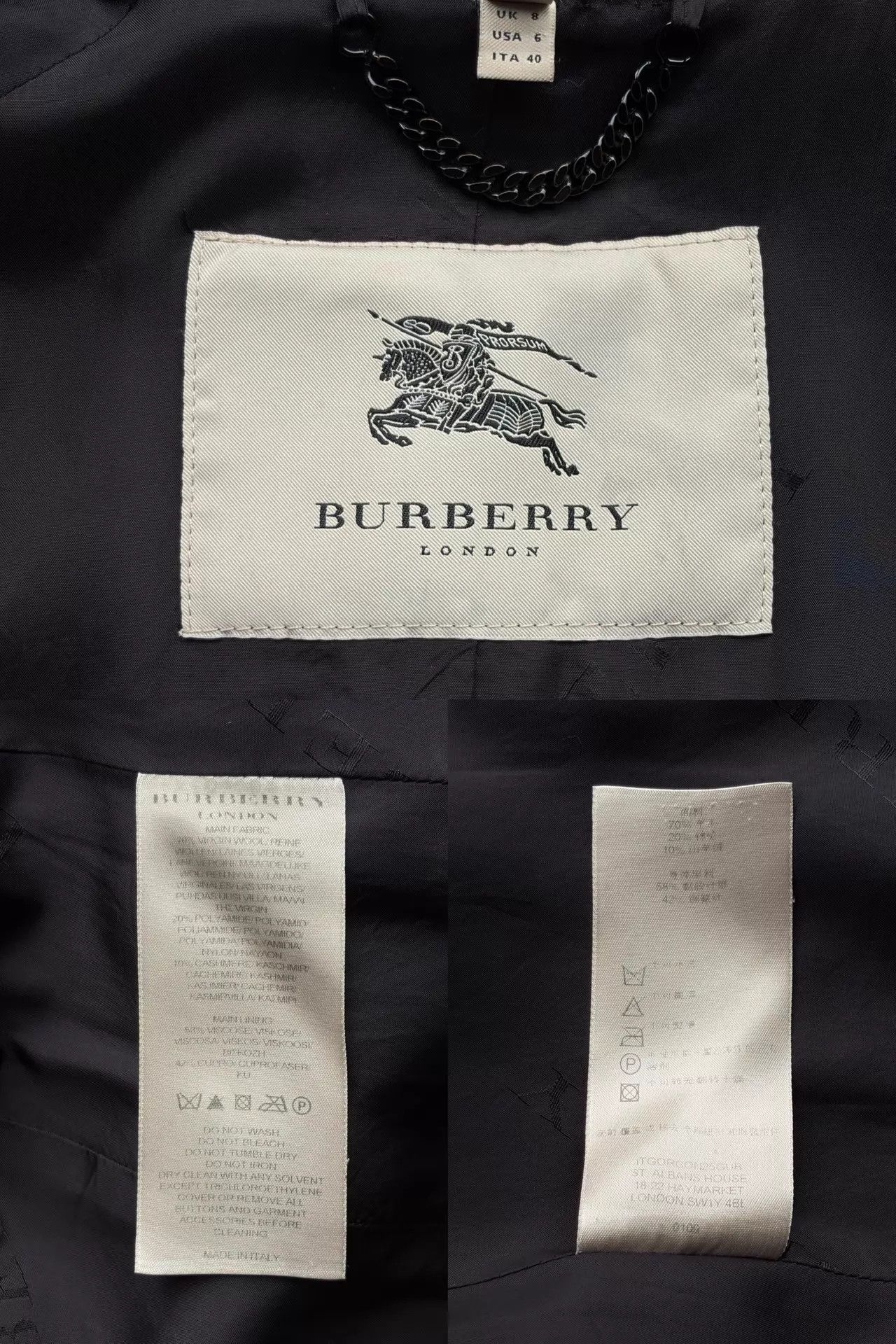 Burberry Burberry Ombre Check Wool Blend Trench Coat Sz 40 Size S / US 4 / IT 40 - 8 Thumbnail