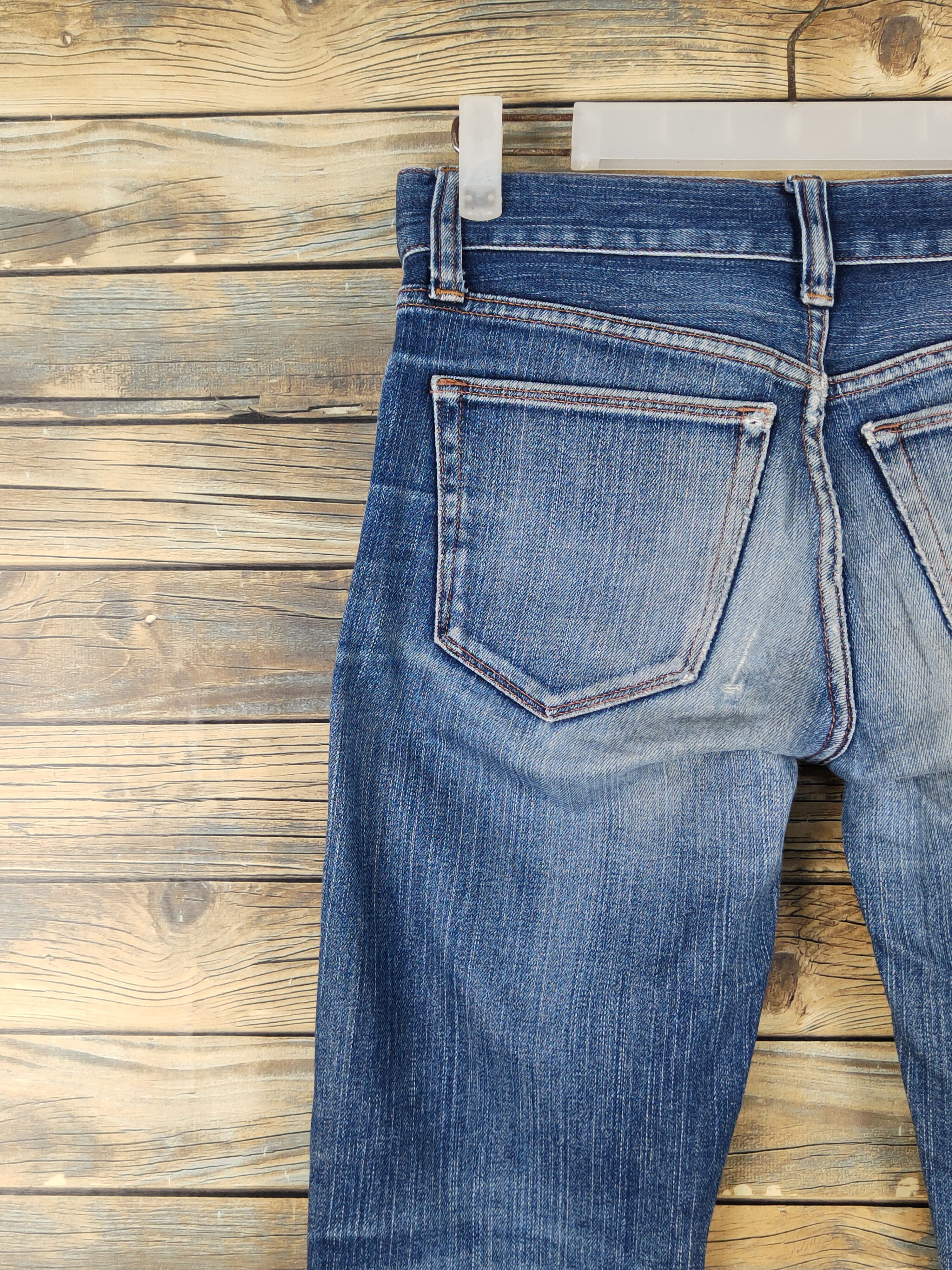 Japanese Brand Uniqlo Dark Blue Distressed Ripped denim Jeans #W1492 Size US 29 - 8 Thumbnail