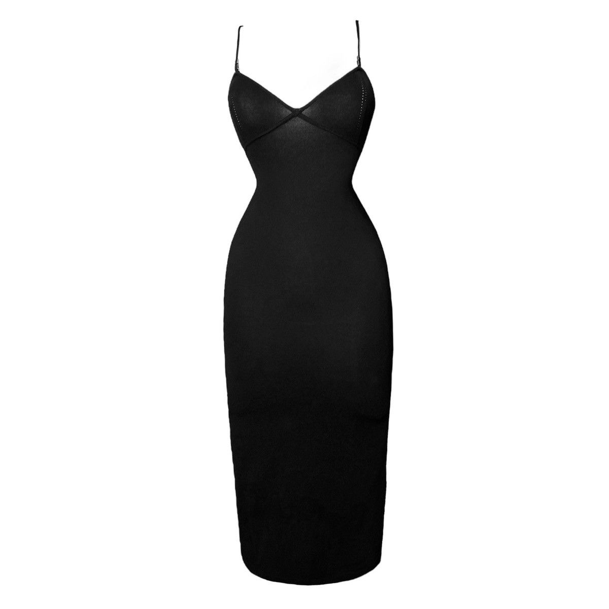 Gucci Iconic Tom Ford for Gucci S/S 1999 Bodycon Black Dress Size XS / US 0-2 / IT 36-38 - 2 Thumbnail