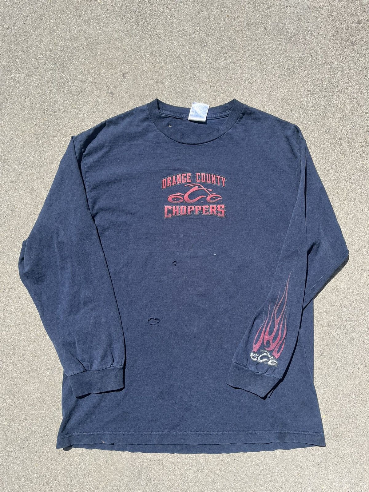 Vintage 90's Orange County Choppers Thrashed Longsleeve t-shirt Size US L / EU 52-54 / 3 - 3 Thumbnail