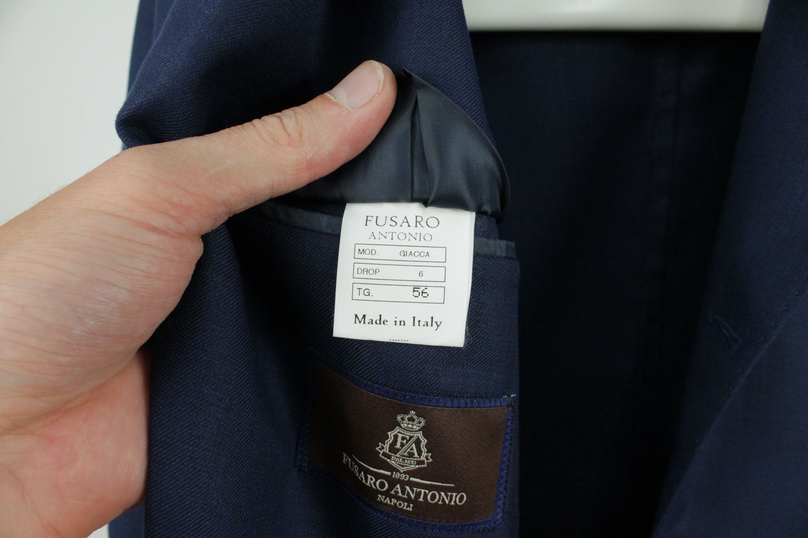 Designer Fusaro Antonio Napoli Wool Silk Sport Coat Blazer Jacket Size US XL / EU 56 / 4 - 11 Thumbnail