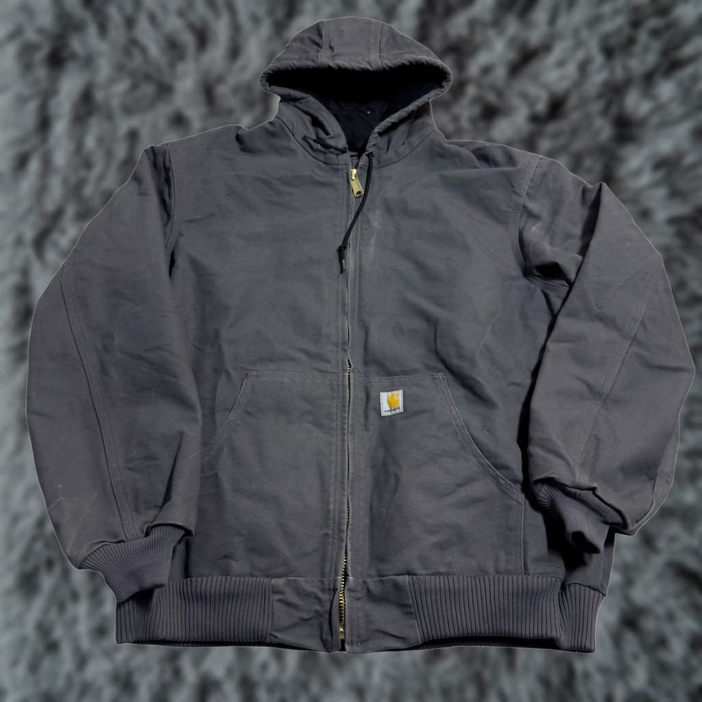 Carhartt Carhartt Jacket XL Tall Loose Fit Gray Cotton Thermal 0J0140-M Mens Active Jacket Zip Lined Winter Fall Size US XL / EU 56 / 4 - 1 Thumbnail