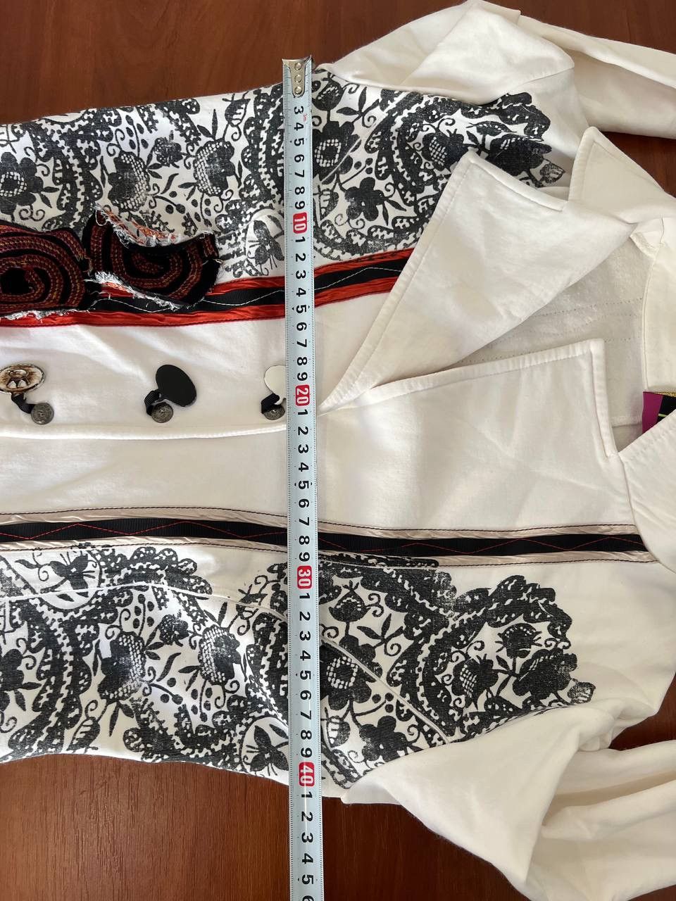 Designer SAVE THE QUEEN ARTISTIC LACE INSPIRED RARE WOMAN BLAZER L Size L / US 10 / IT 46 - 18 Thumbnail
