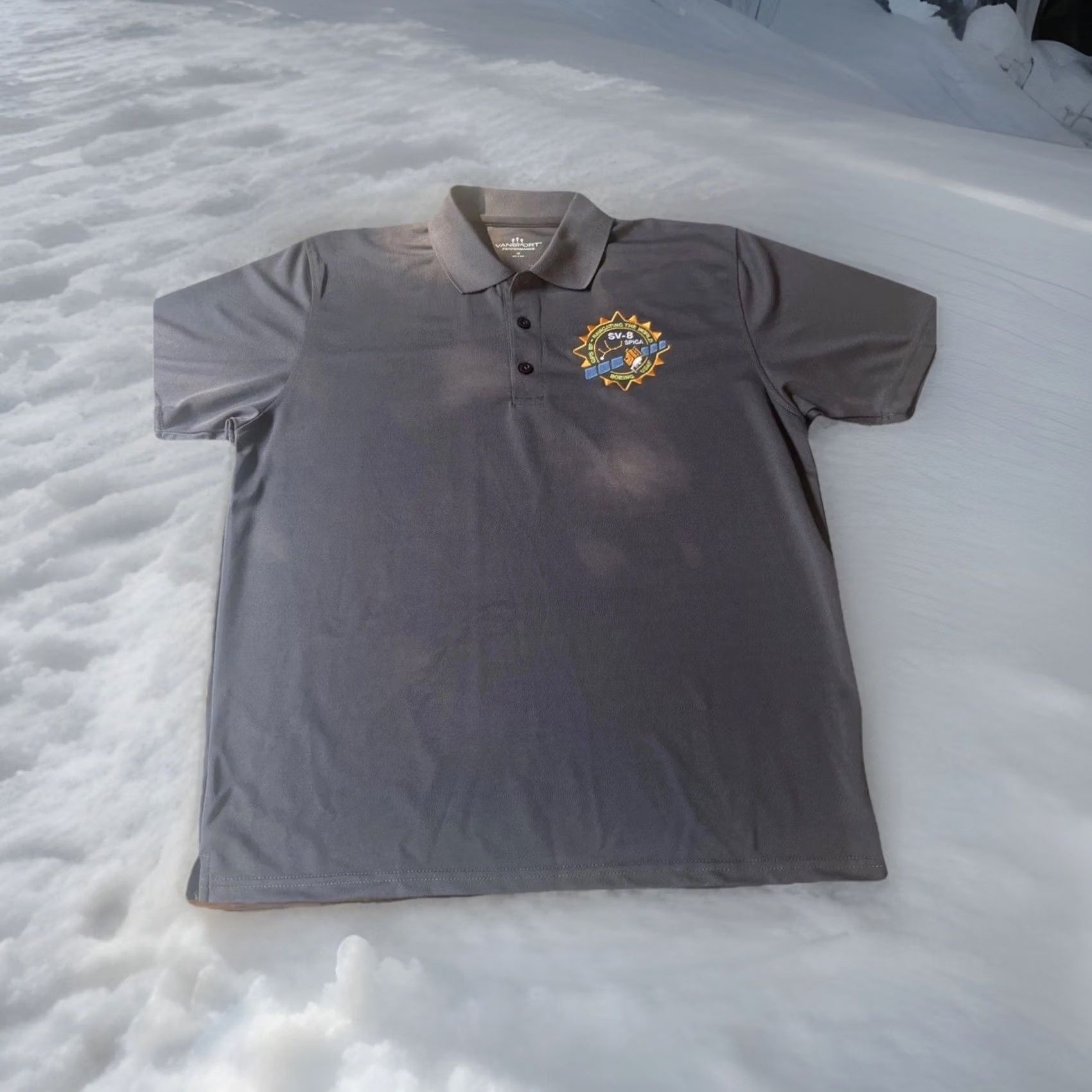 Vintage Boeing Mens M Gray USAF GPS IIF SPICA Navigating The World Launch Team Issued Polo New Size US M / EU 48-50 / 2 - 2 Thumbnail