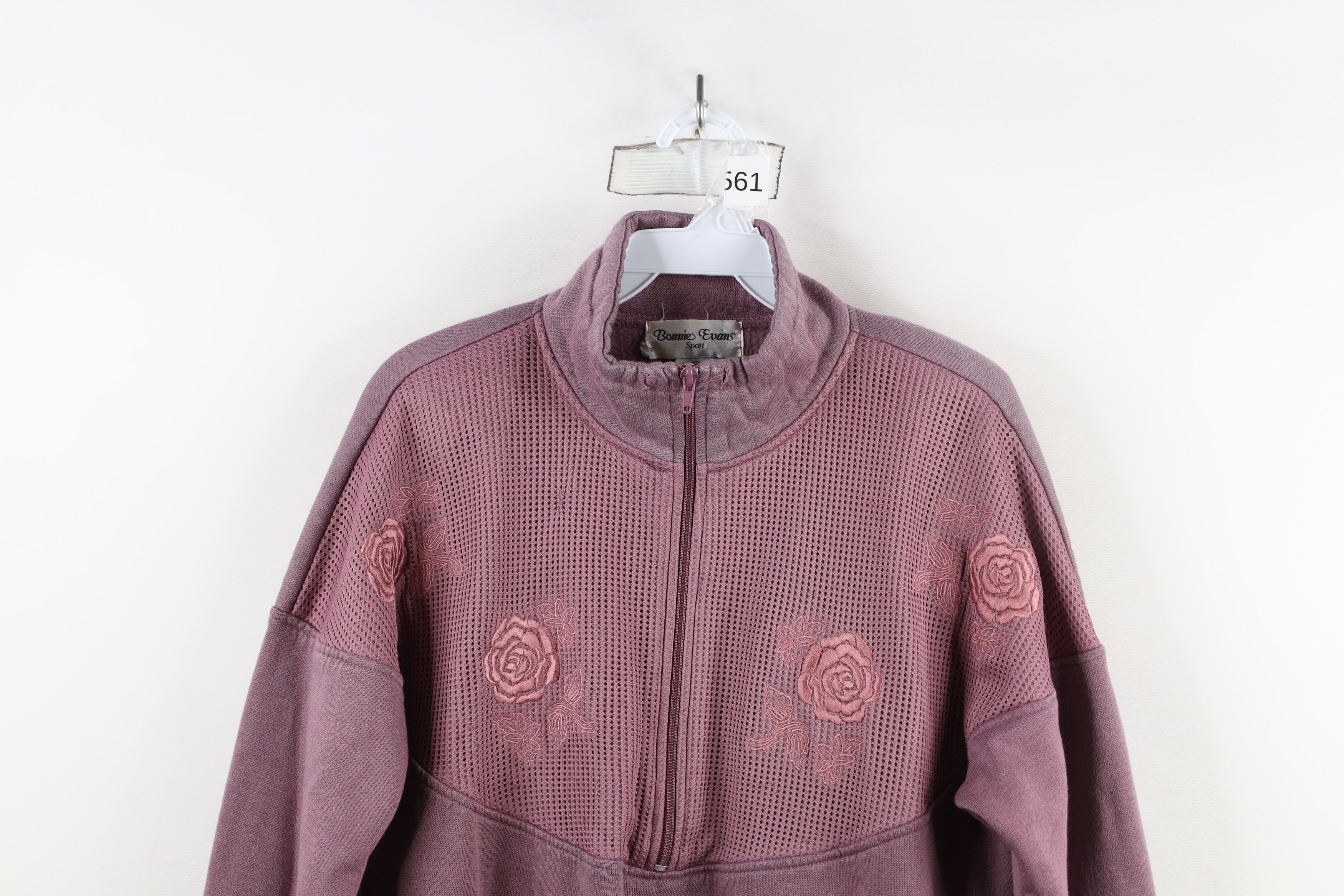 Vintage Vintage 90s Streetwear Flower Half Zip Pullover Sweatshirt Size S / US 4 / IT 40 - 2 Thumbnail