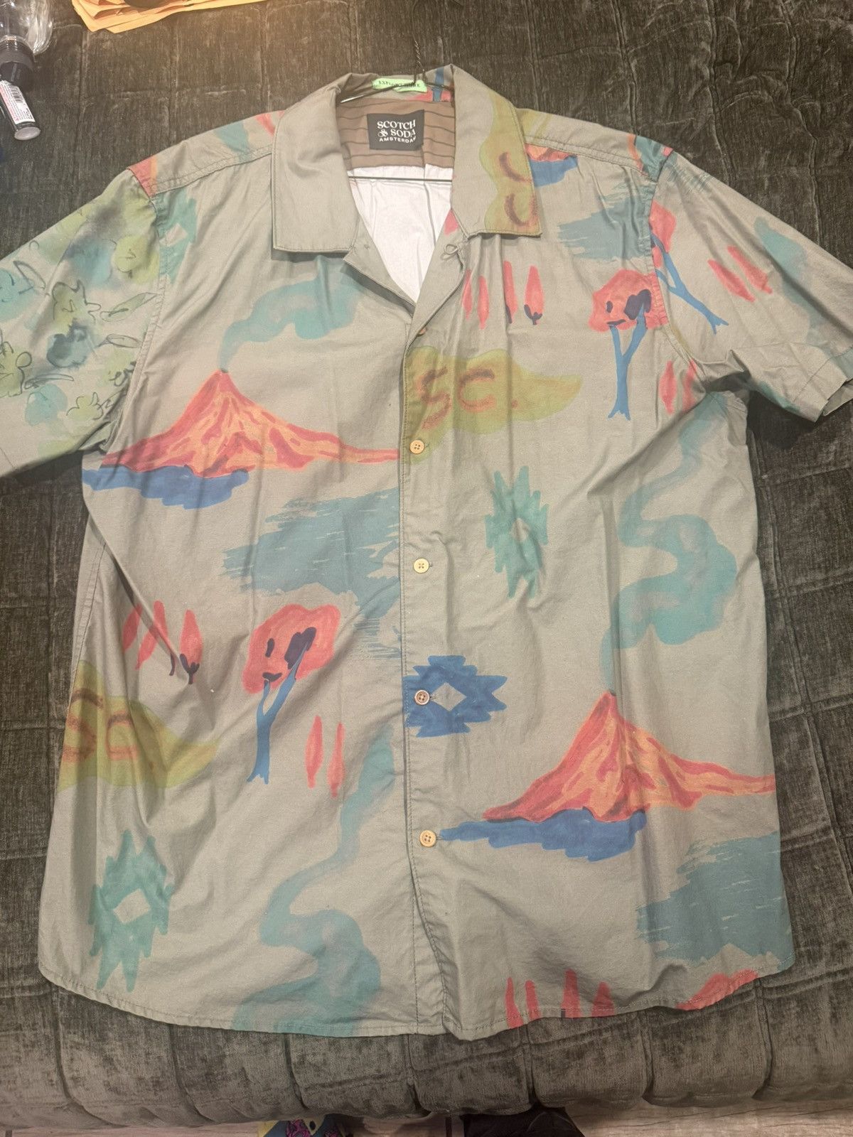 Scotch & Soda Scotch & Soda Amsterdam Printed Button-Down Shirt Size US XXL / EU 58 / 5 - 1 Thumbnail