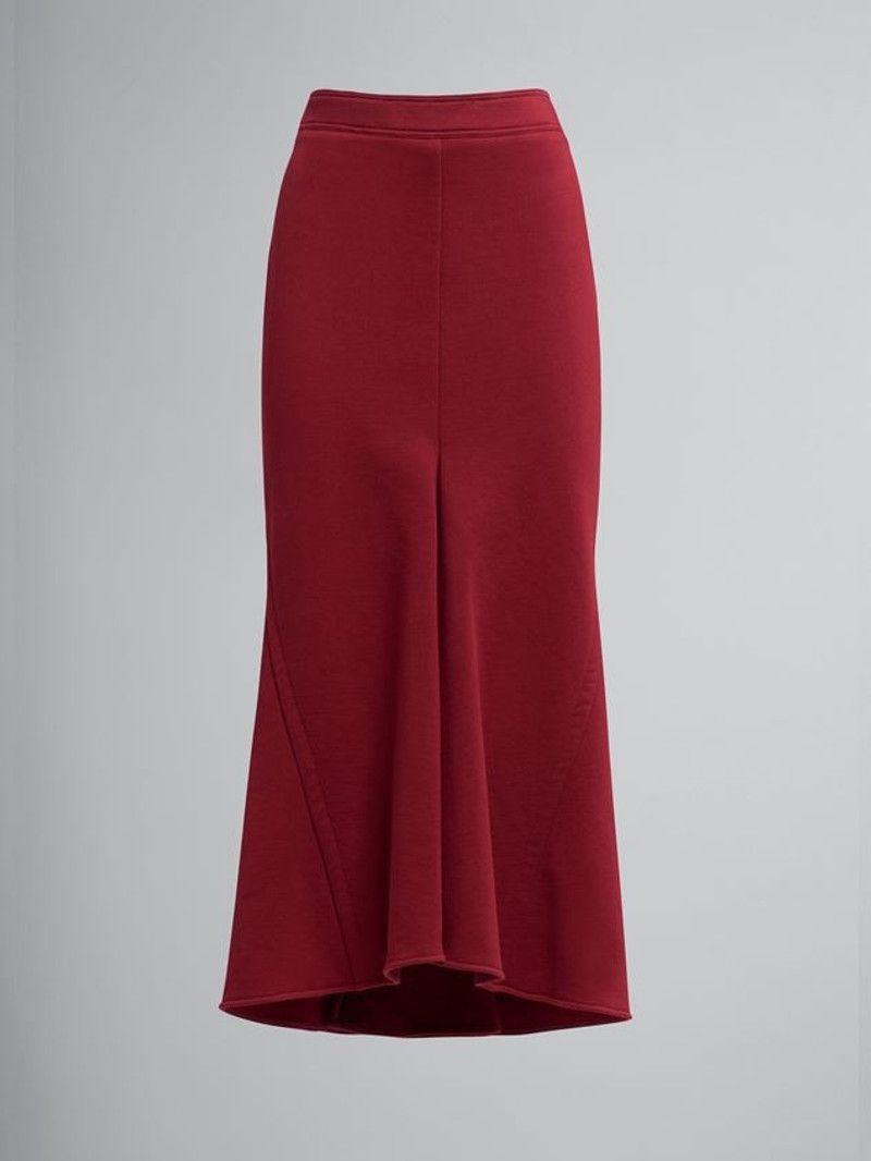 Marni o1y1125 Midi Skirt in Red Size 26" / US 2 / IT 38 - 1 Thumbnail
