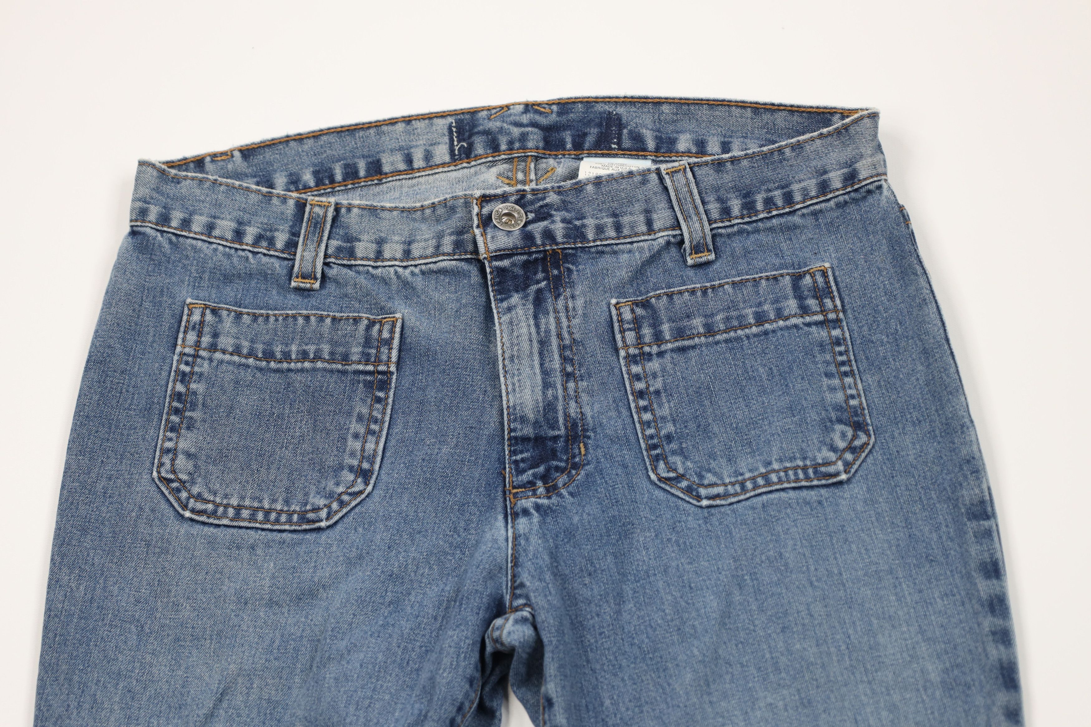 Gap Vintage 90s Y2K Gap Babydoll Flared Wide Leg Denim Jeans USA Size 28" / US 6 / IT 42 - 2 Thumbnail