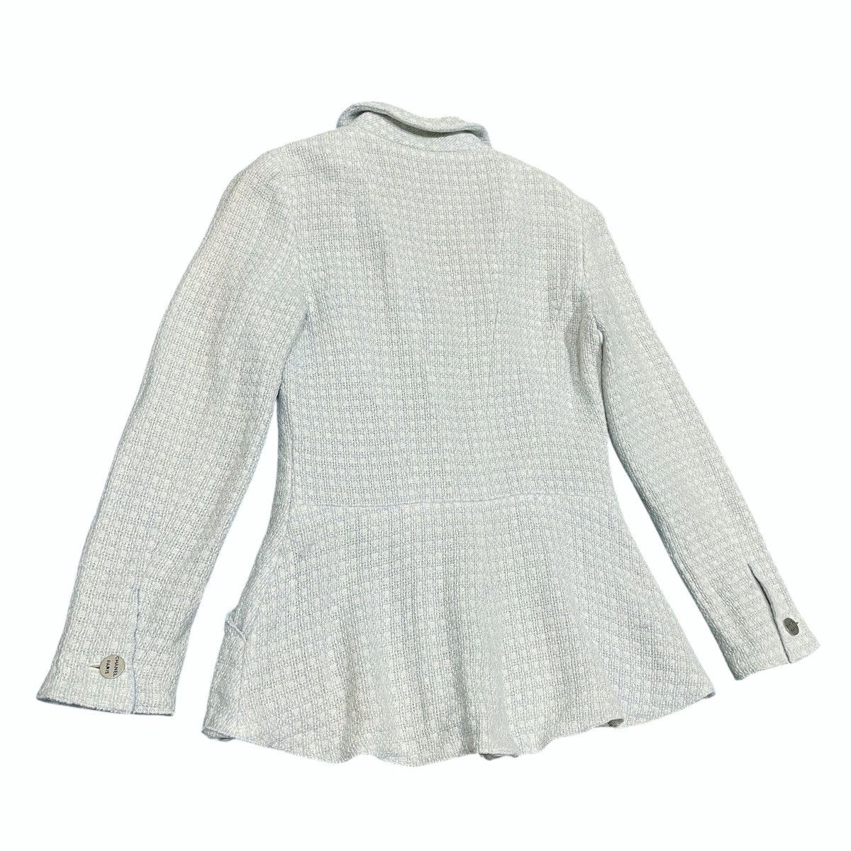 Chanel Chanel Light Blue/Beige Tweed Jacket Size L / US 10 / IT 46 - 5 Thumbnail