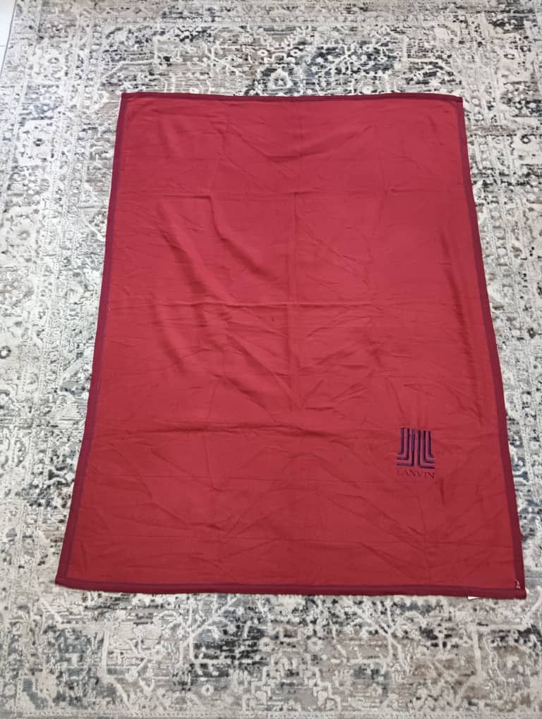 Lanvin throw maroon blanket