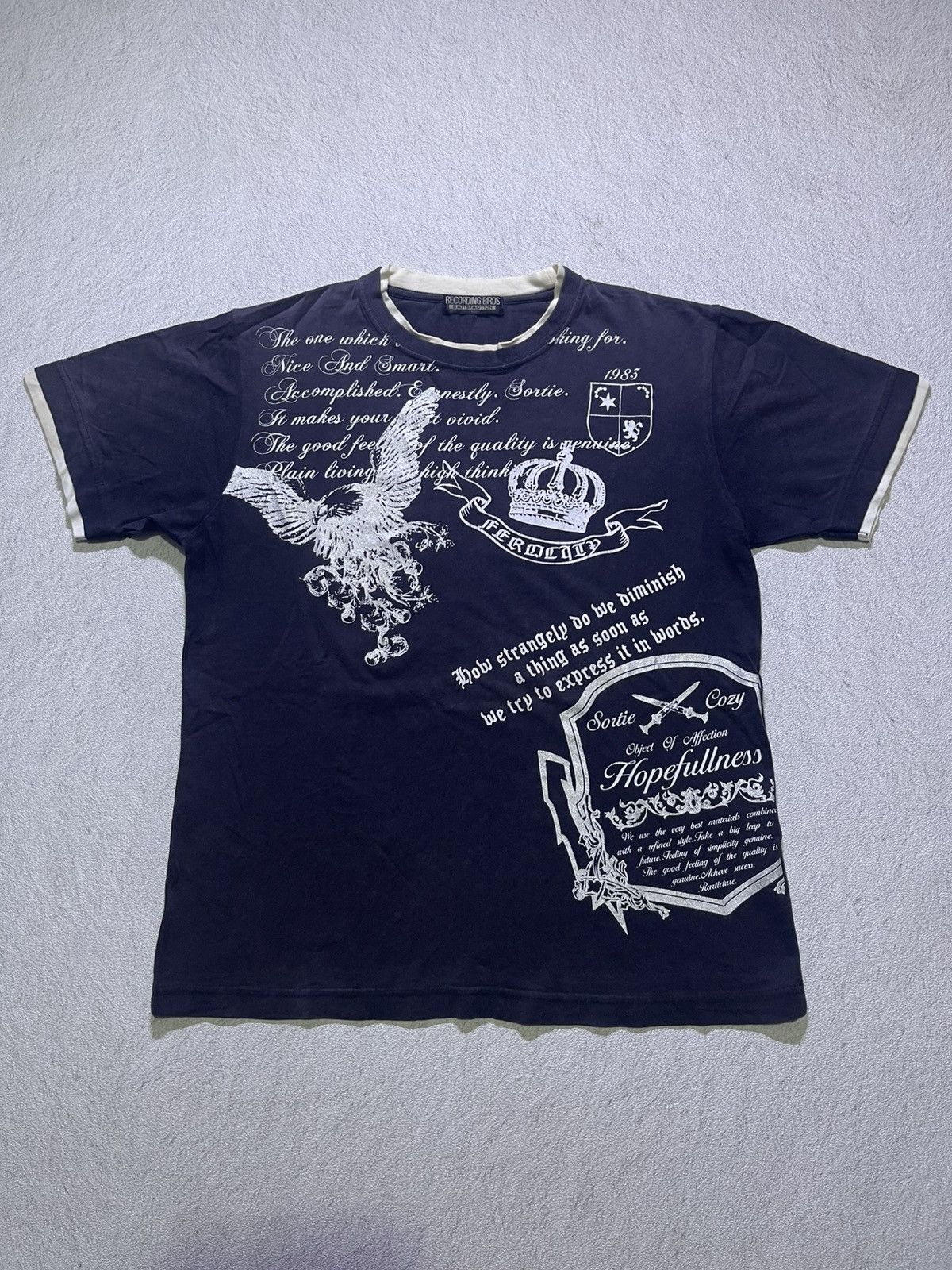 Japanese Brand Y2K RECORDING BIRDS short sleeve tshirt Size US M / EU 48-50 / 2 - 1 Thumbnail