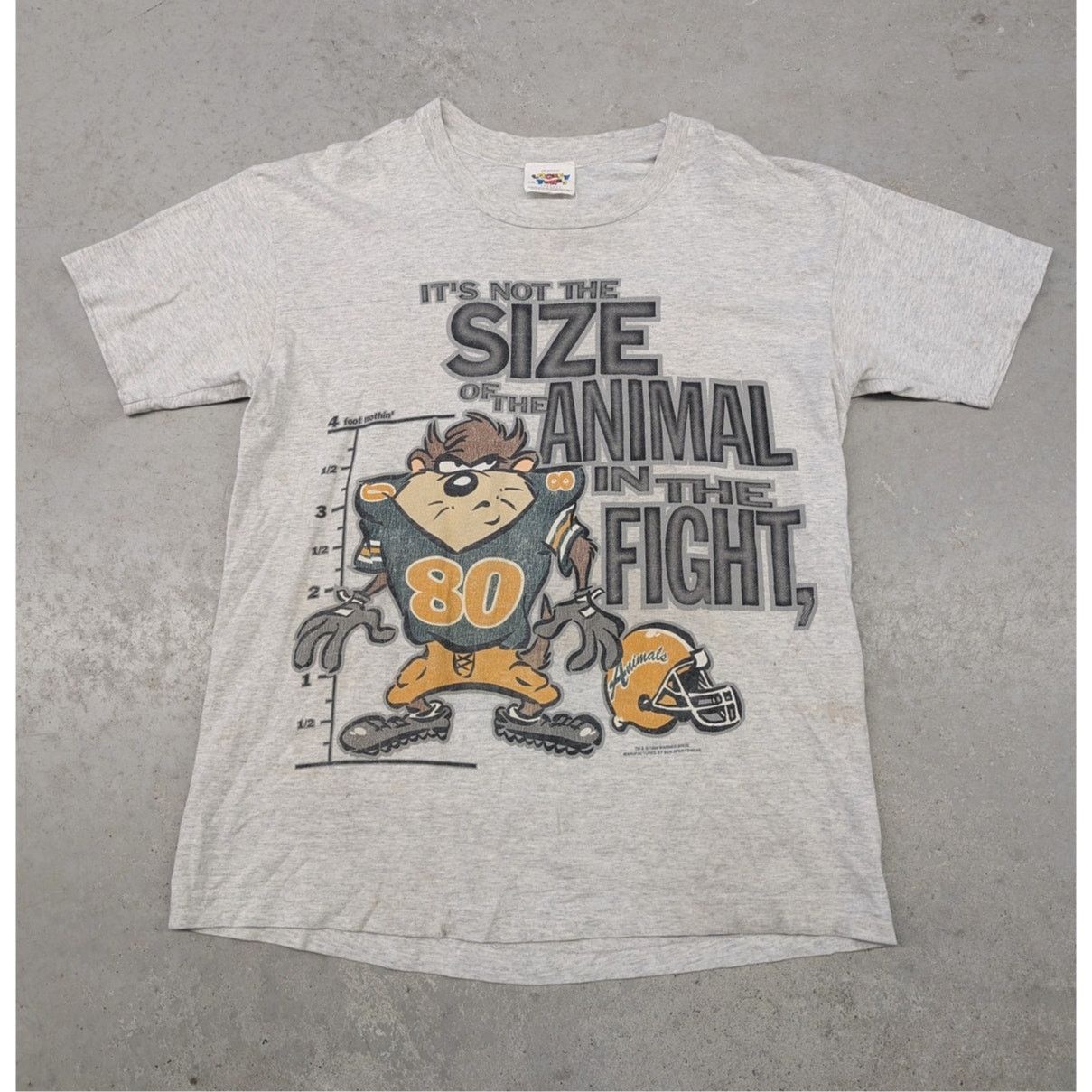 Cartoon Network × Vintage Vintage Looney Tunes Taz Fight of the Animal Football tshirt Size US L / EU 52-54 / 3 - 1 Thumbnail
