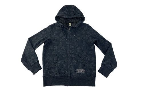 image of Hype Star Wars Science Fiction Movies Sherpa Inner Hoodies in Blue Black, Men's (Size Medium)