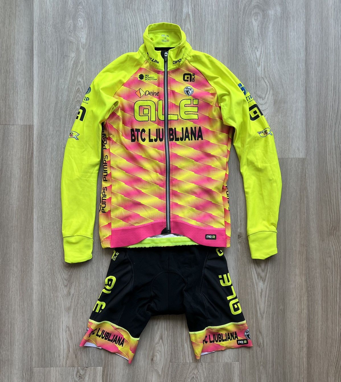 Ale Waterproof Cycling Biker Jacket + Bib Shorts