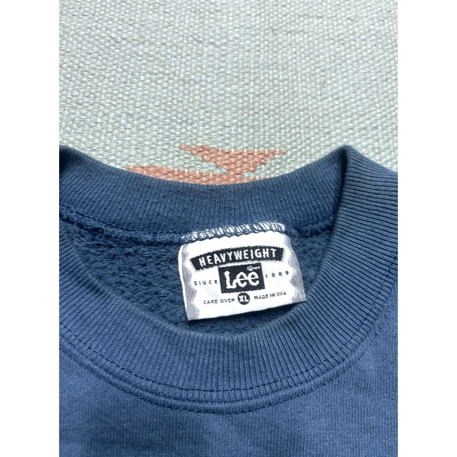 Lee VINTAGE Lee Sweatshirt 90s Heavyweight Crewneck XL Adult Men Blue Gradient Pullover Mens Size US XL / EU 56 / 4 - 5 Thumbnail