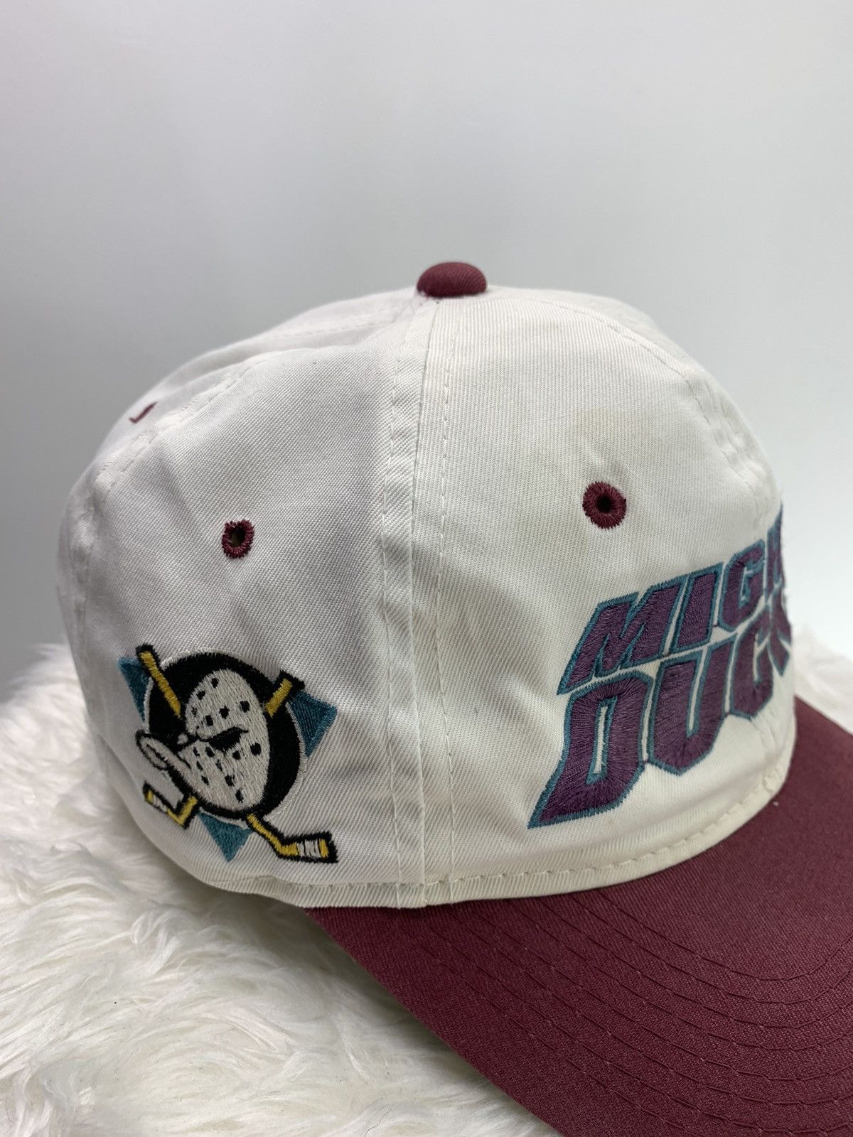 NHL Vintage NHL Anaheim Mighty Ducks Logo Snapback Hat Cap Size ONE SIZE - 5 Thumbnail