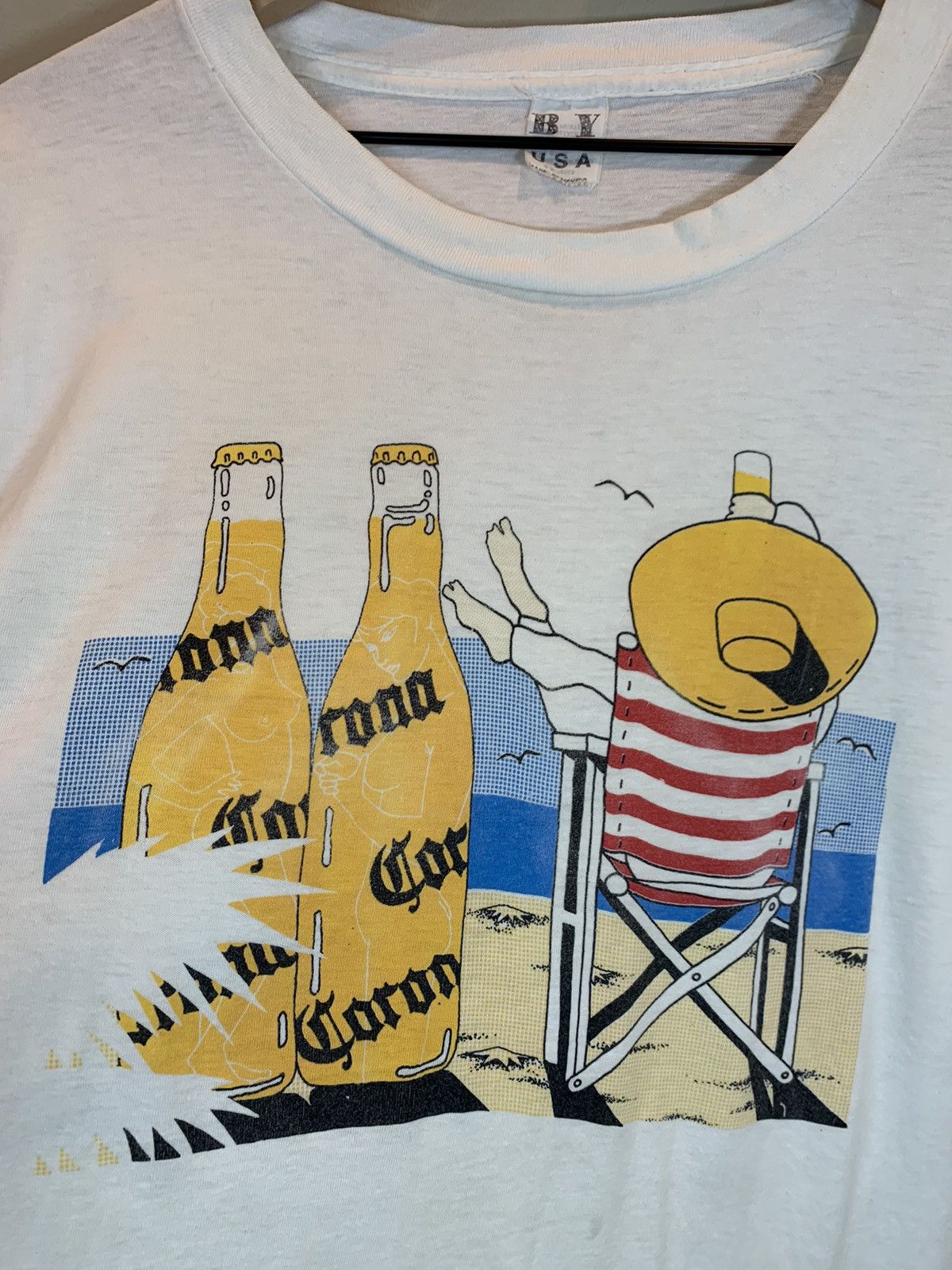 RARE* Vintage 70’s Corona Beer Beach Art Single Stitch Shirt