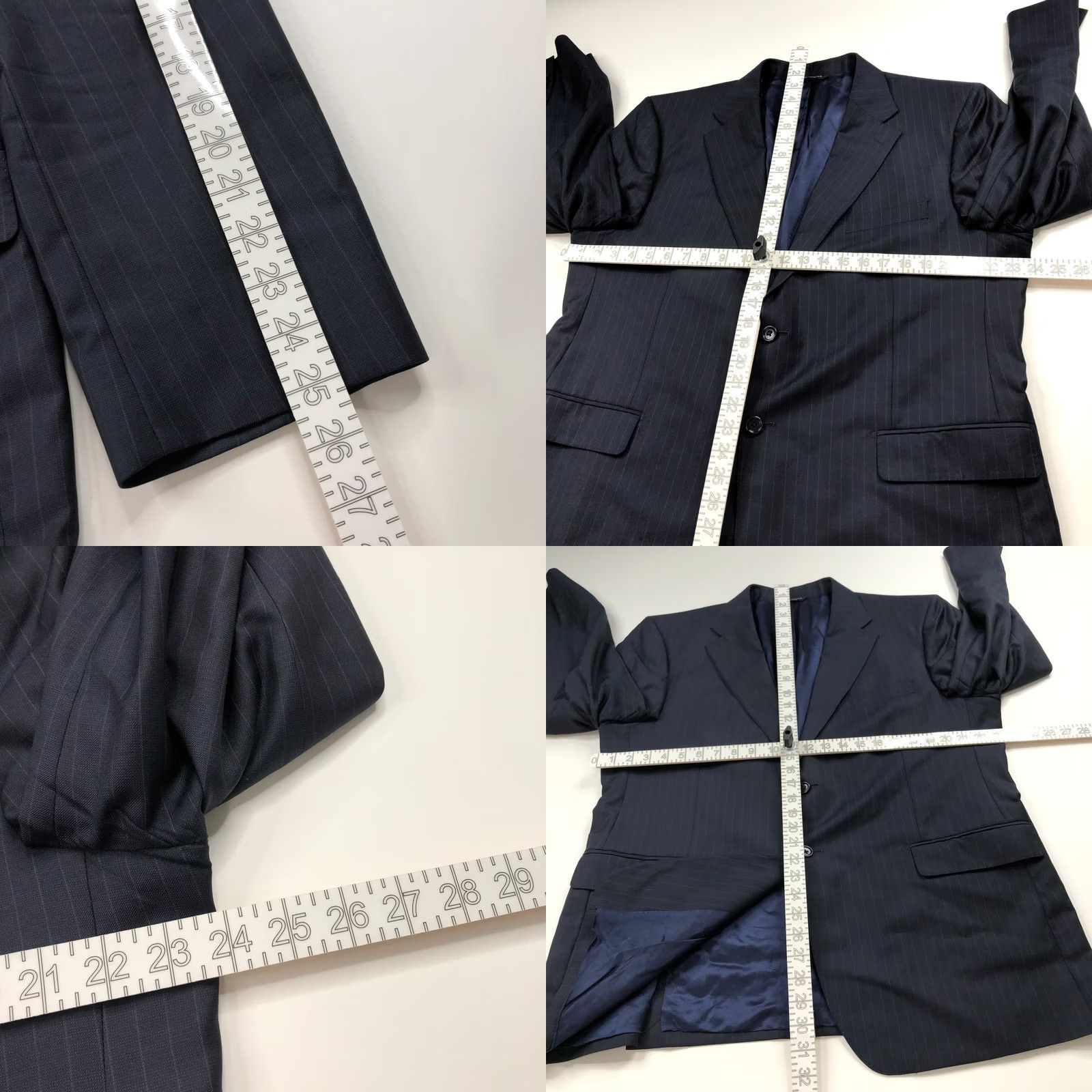 Saks Fifth Avenue Ermenegildo Zegna Cloth Saks Fifth Avenue Sport Coat Jacket 46 Blue Striped Wool Men Size US S / EU 44-46 / 1 - 8 Thumbnail